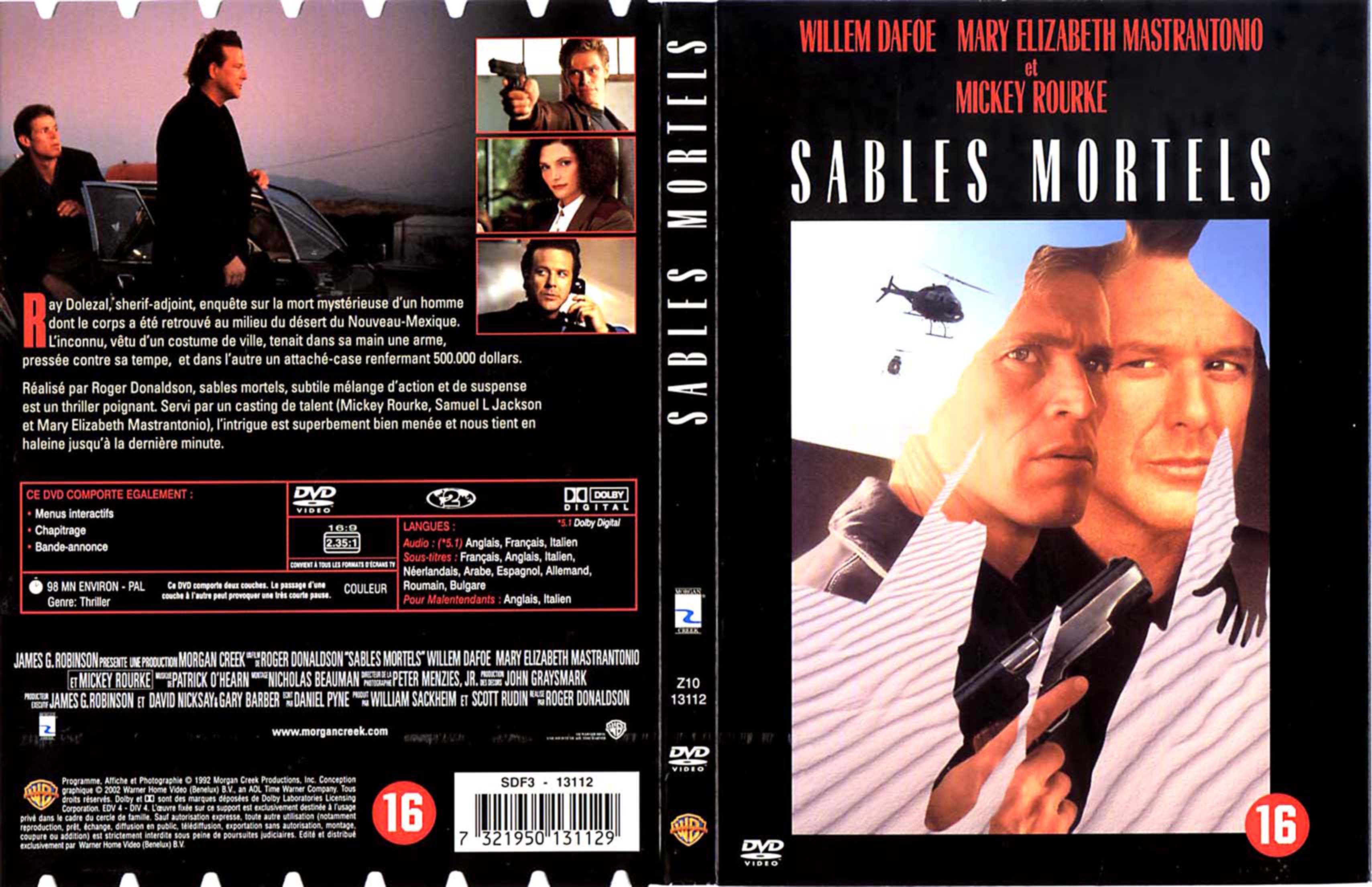 Jaquette DVD Sables mortels