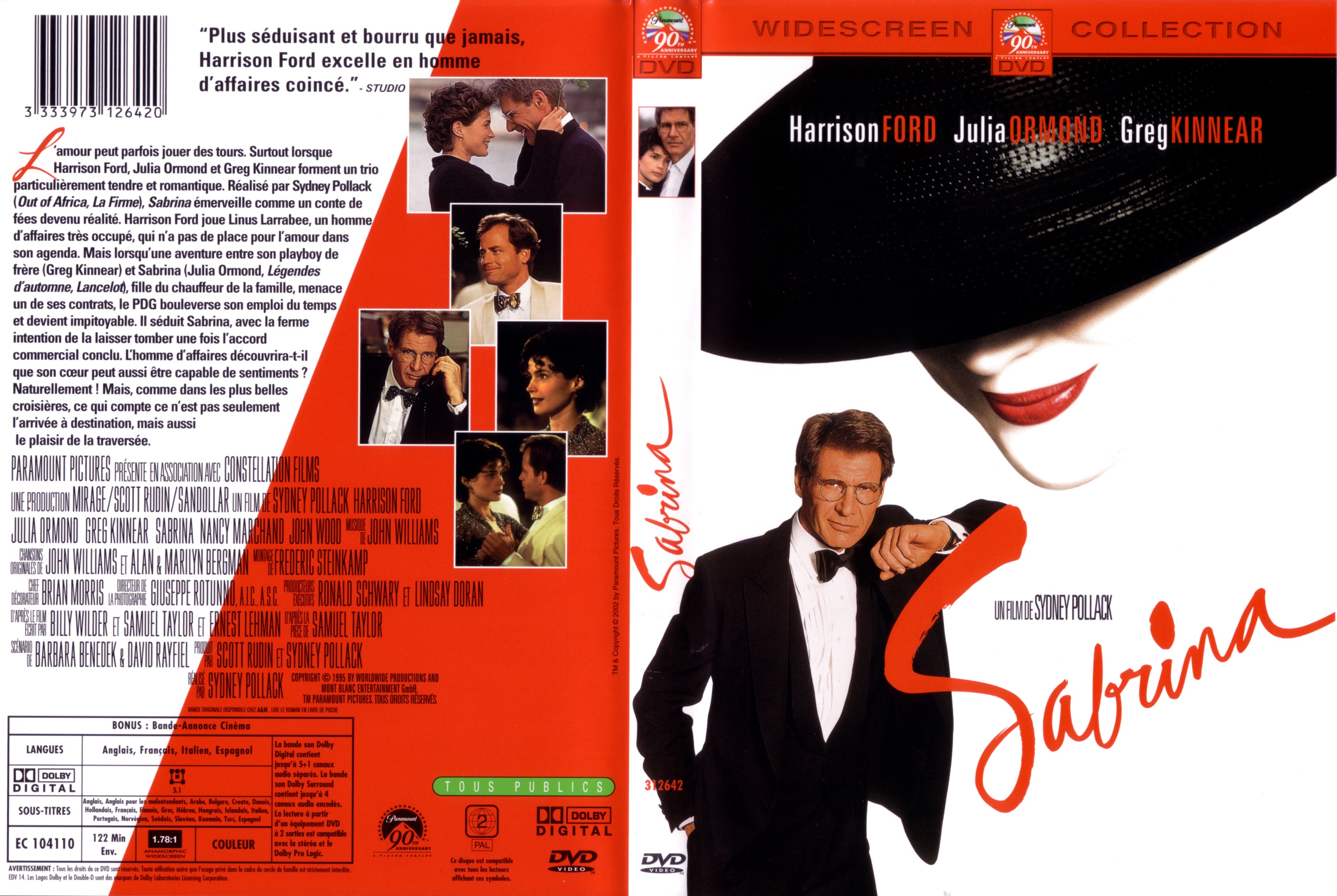 Jaquette DVD Sabrina (1995)