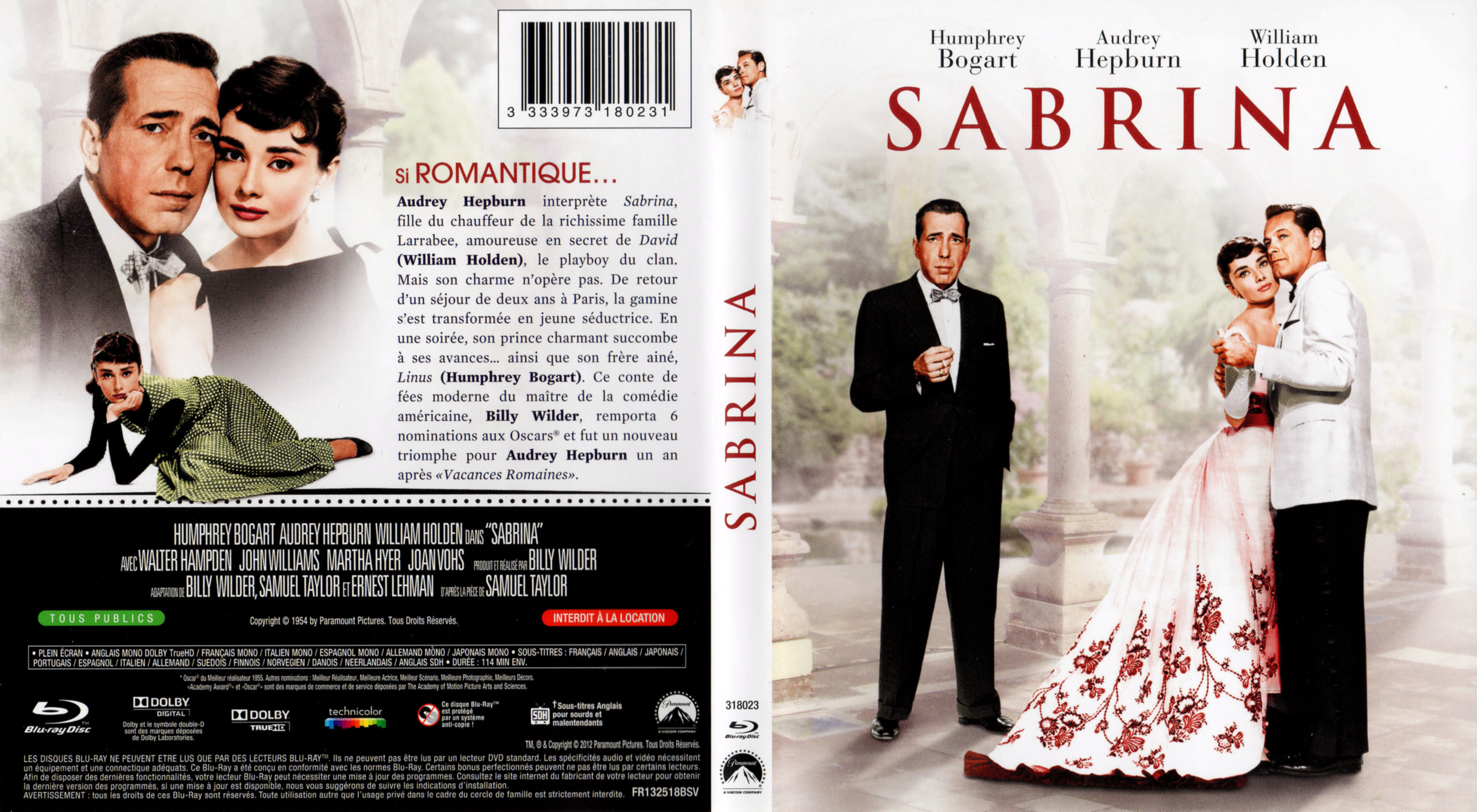 Jaquette DVD Sabrina (BLU-RAY)