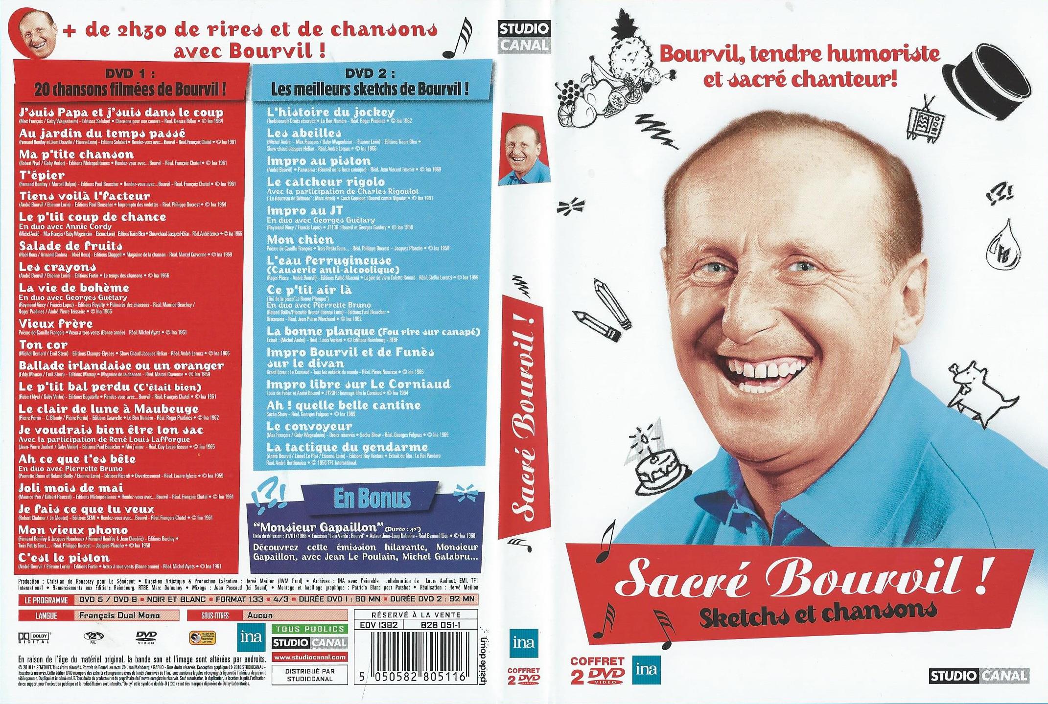 Jaquette DVD Sacr Bourvil Sketchs et chansons