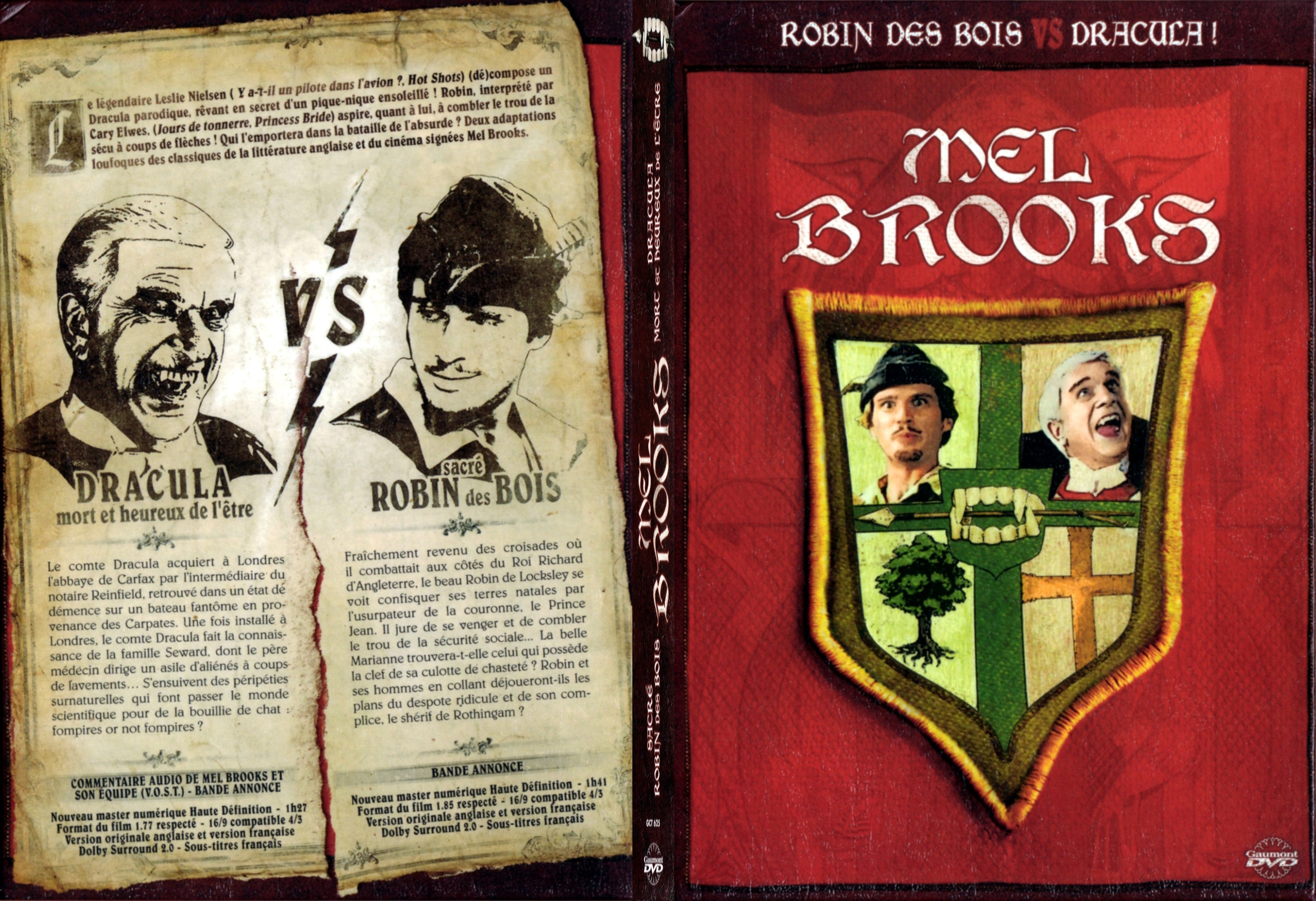 Jaquette DVD Sacr Robin des Bois + Dracula mort et heureux de l