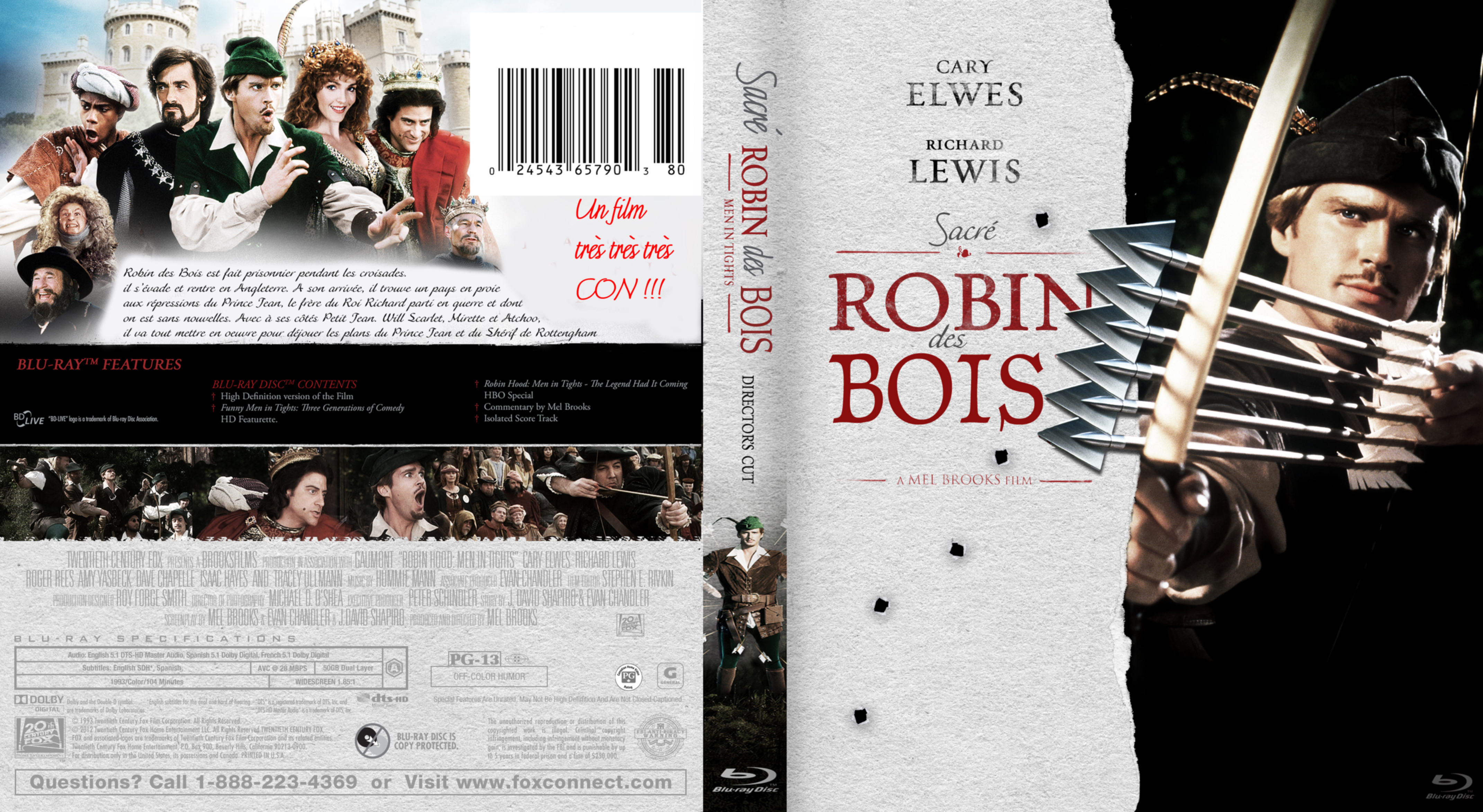 Jaquette DVD Sacr Robin des Bois custom (BLU-RAY)