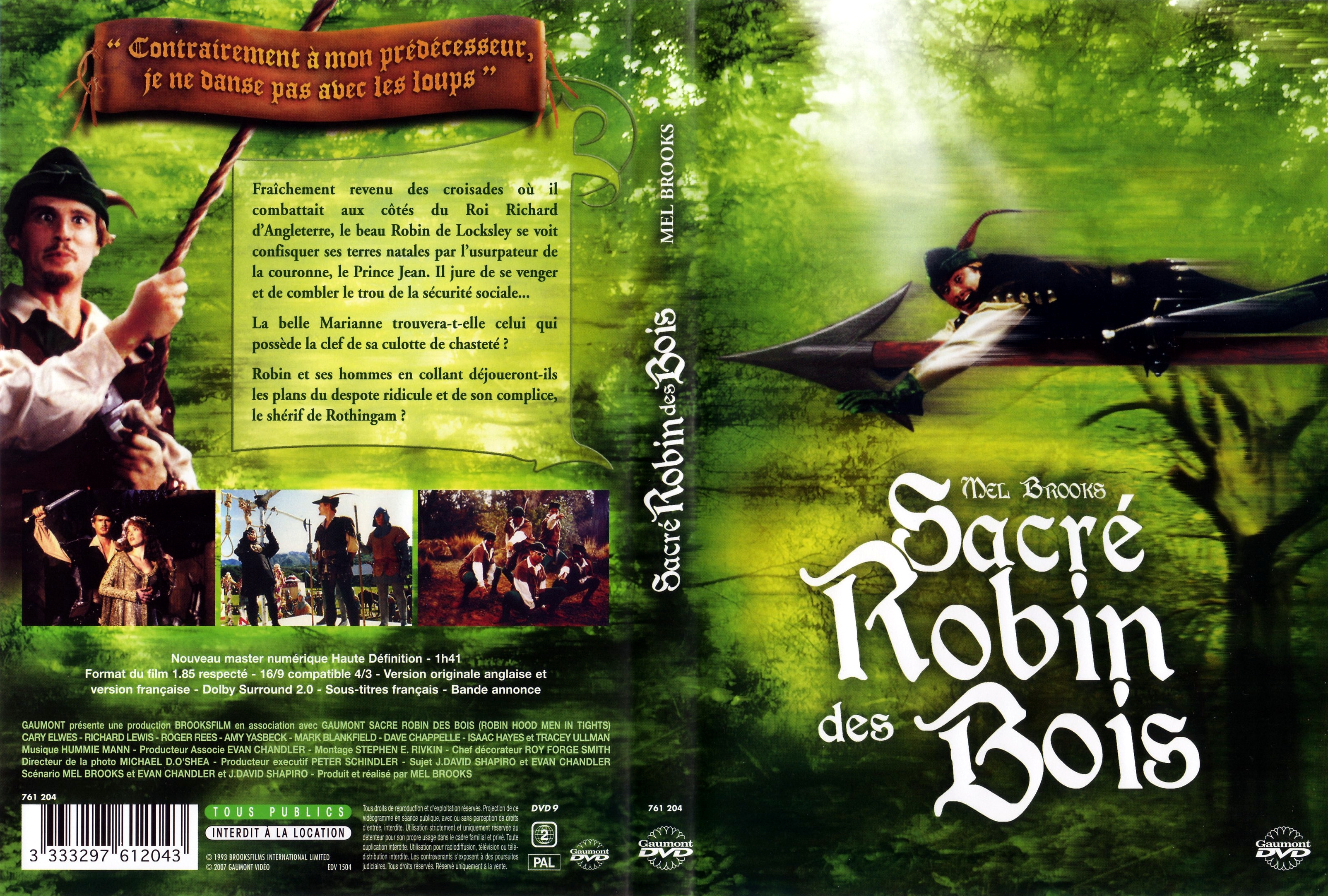 Jaquette DVD Sacr Robin des bois