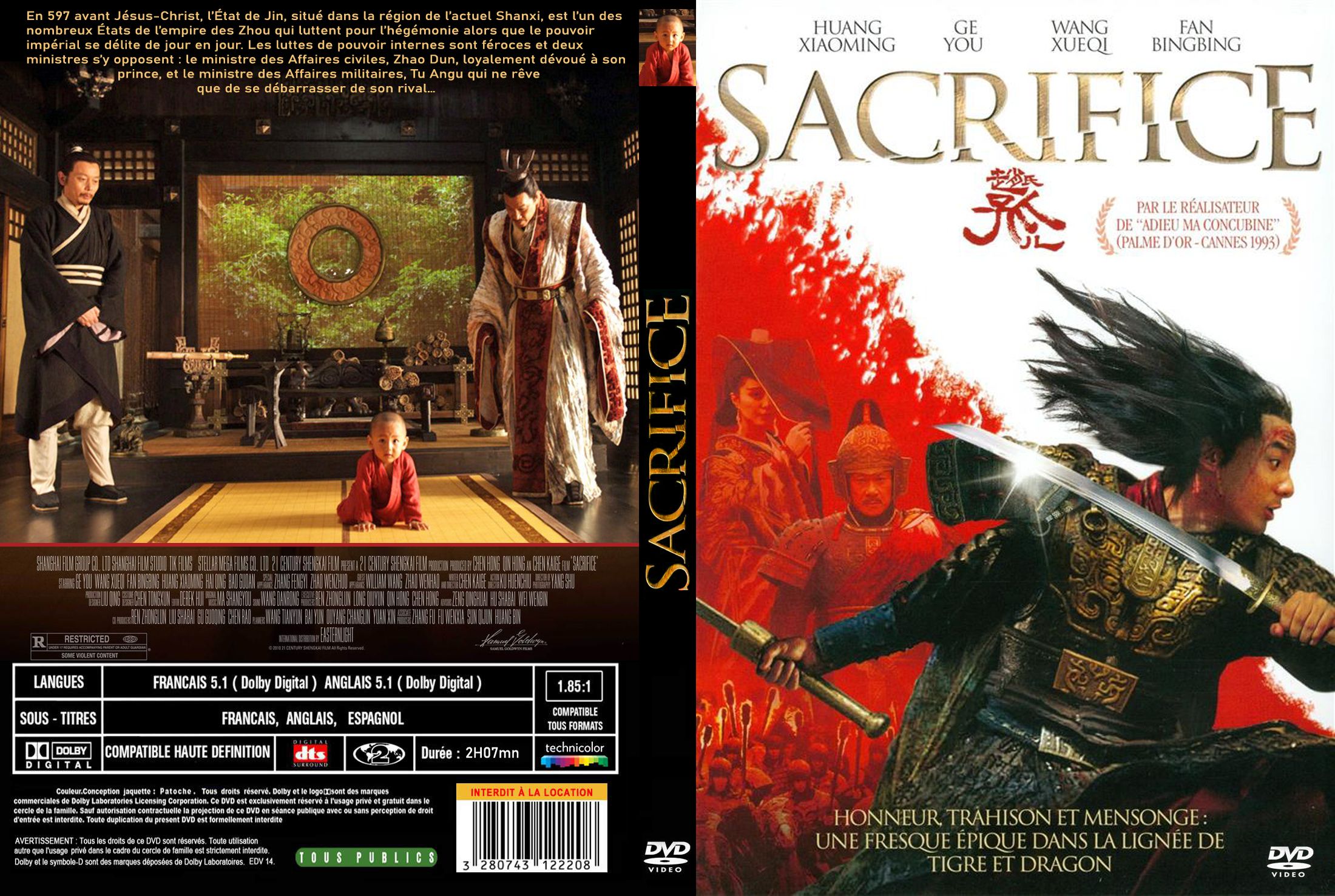 Jaquette DVD Sacrifice custom