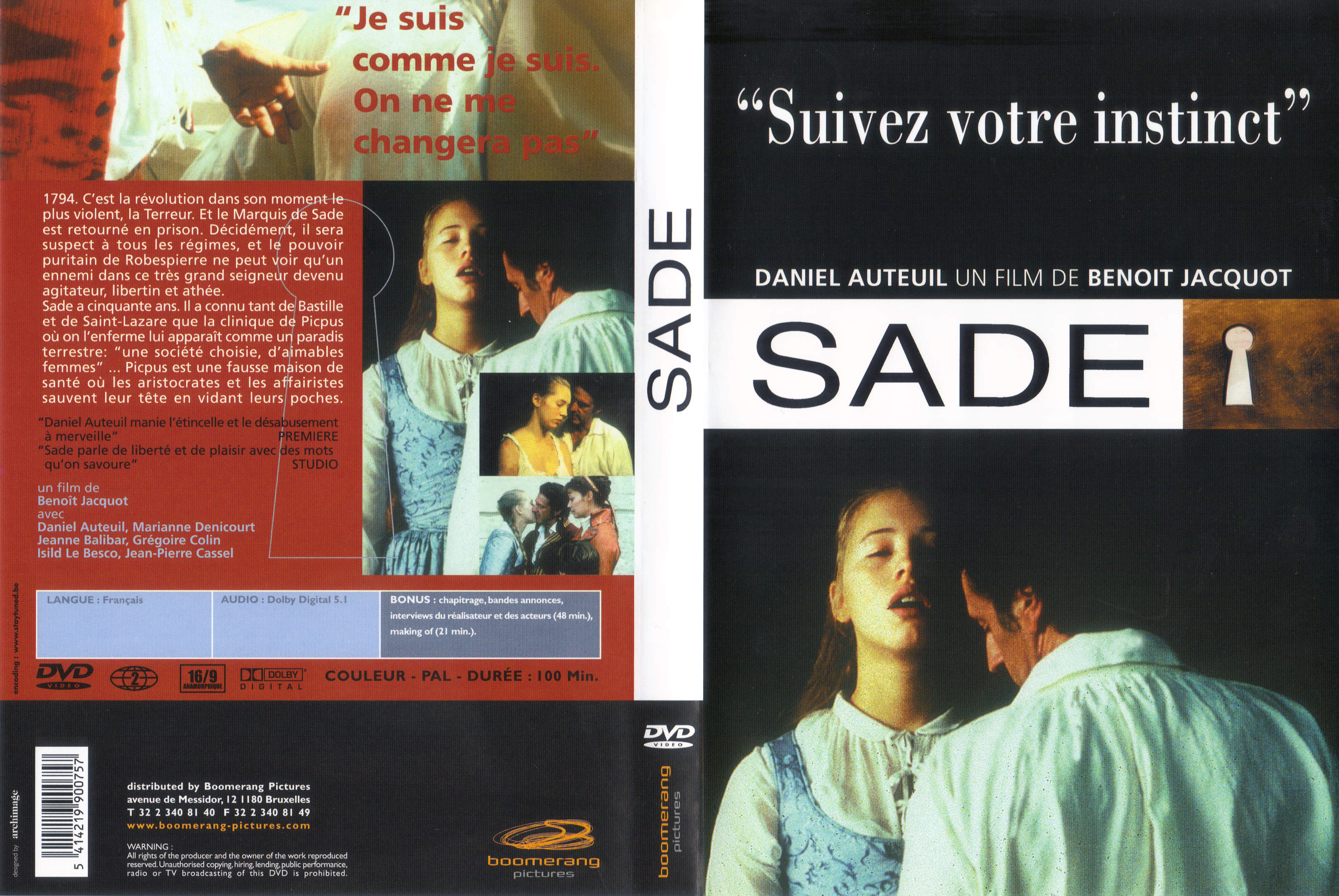 Jaquette DVD Sade
