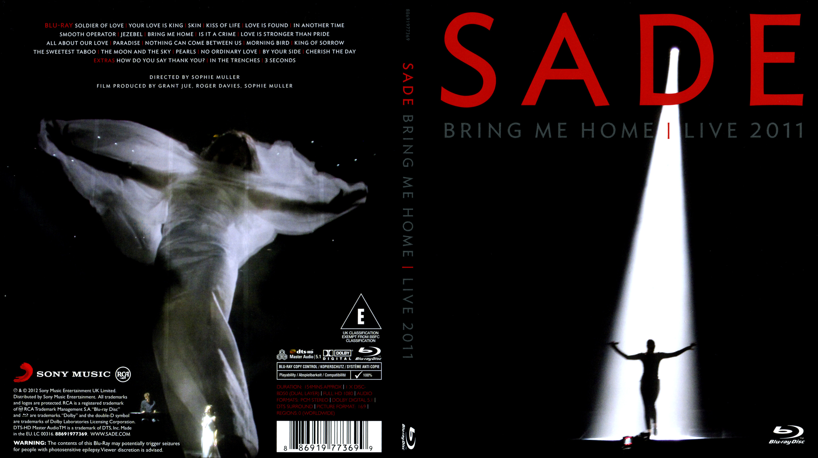 Jaquette DVD Sade - Bring me home Live 2011 (BLU-RAY)