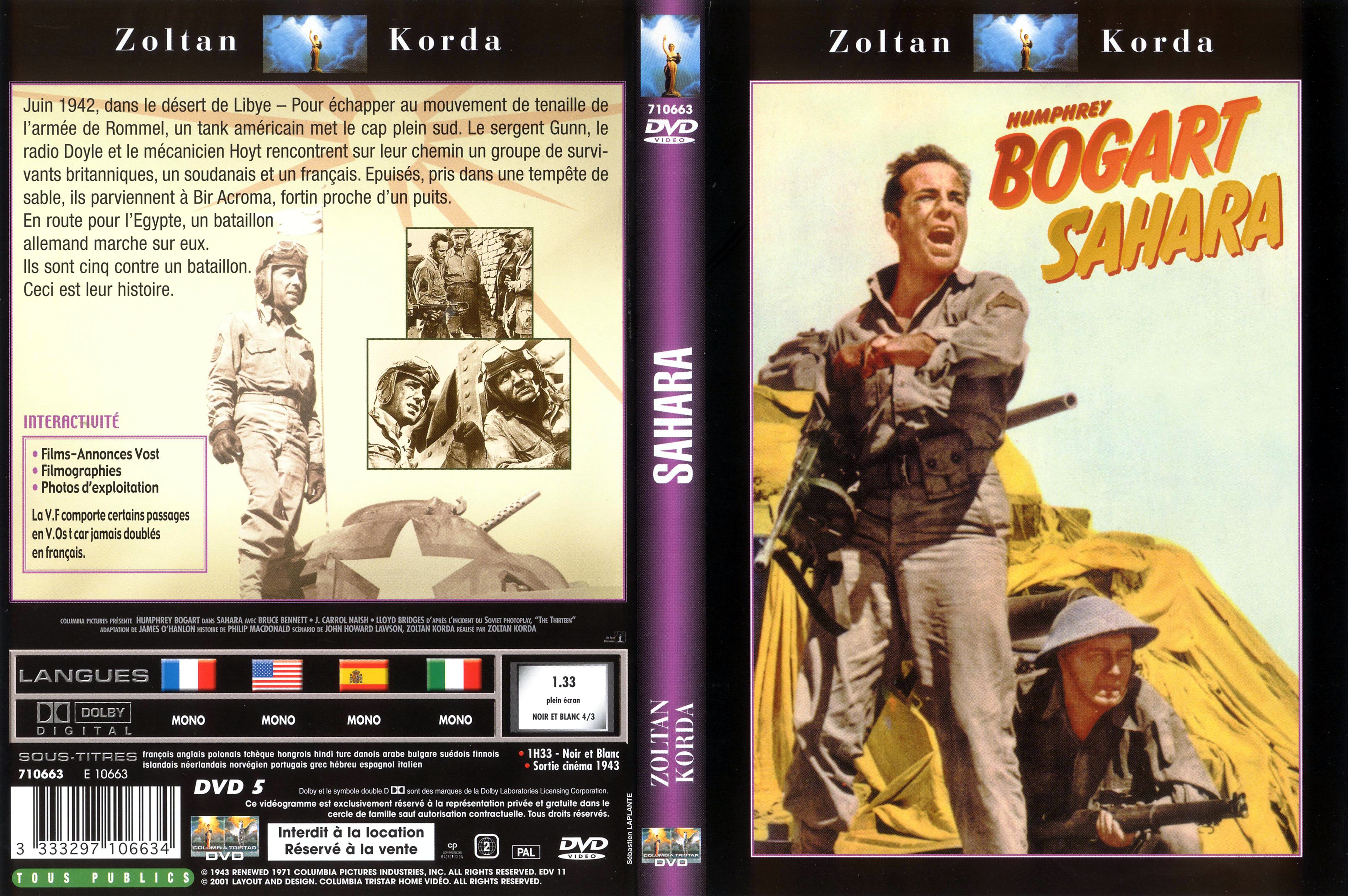 Jaquette DVD Sahara (1943) v4