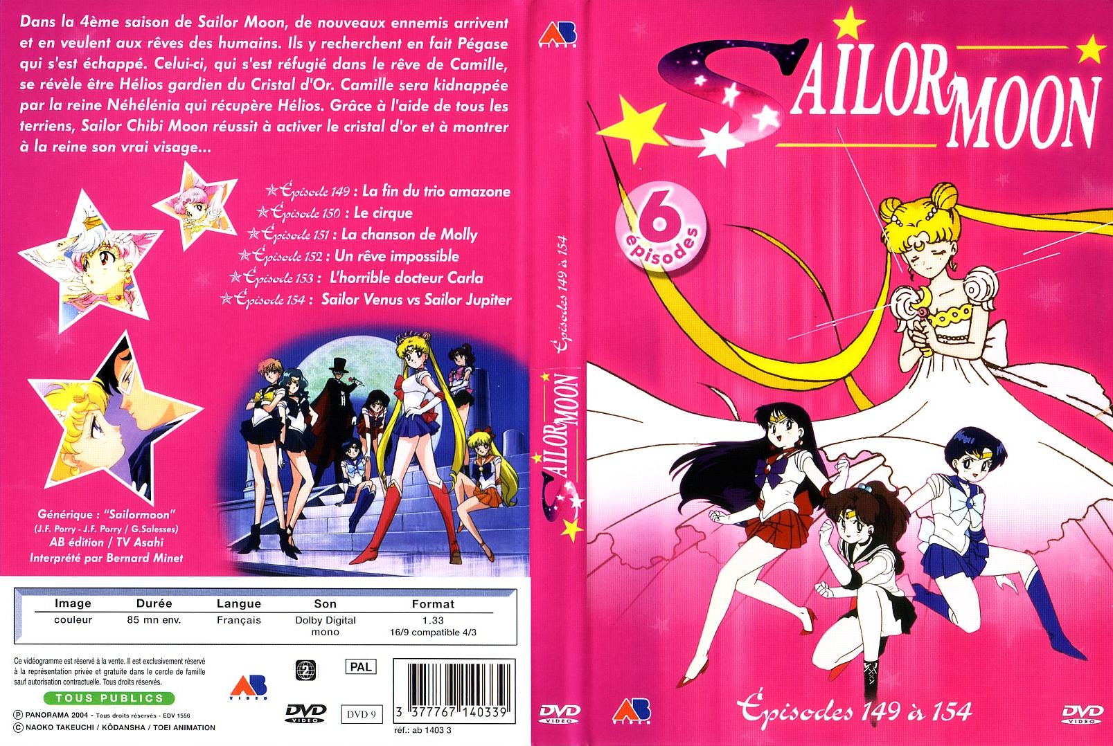 Jaquette DVD Sailor Moon Episodes 149  154