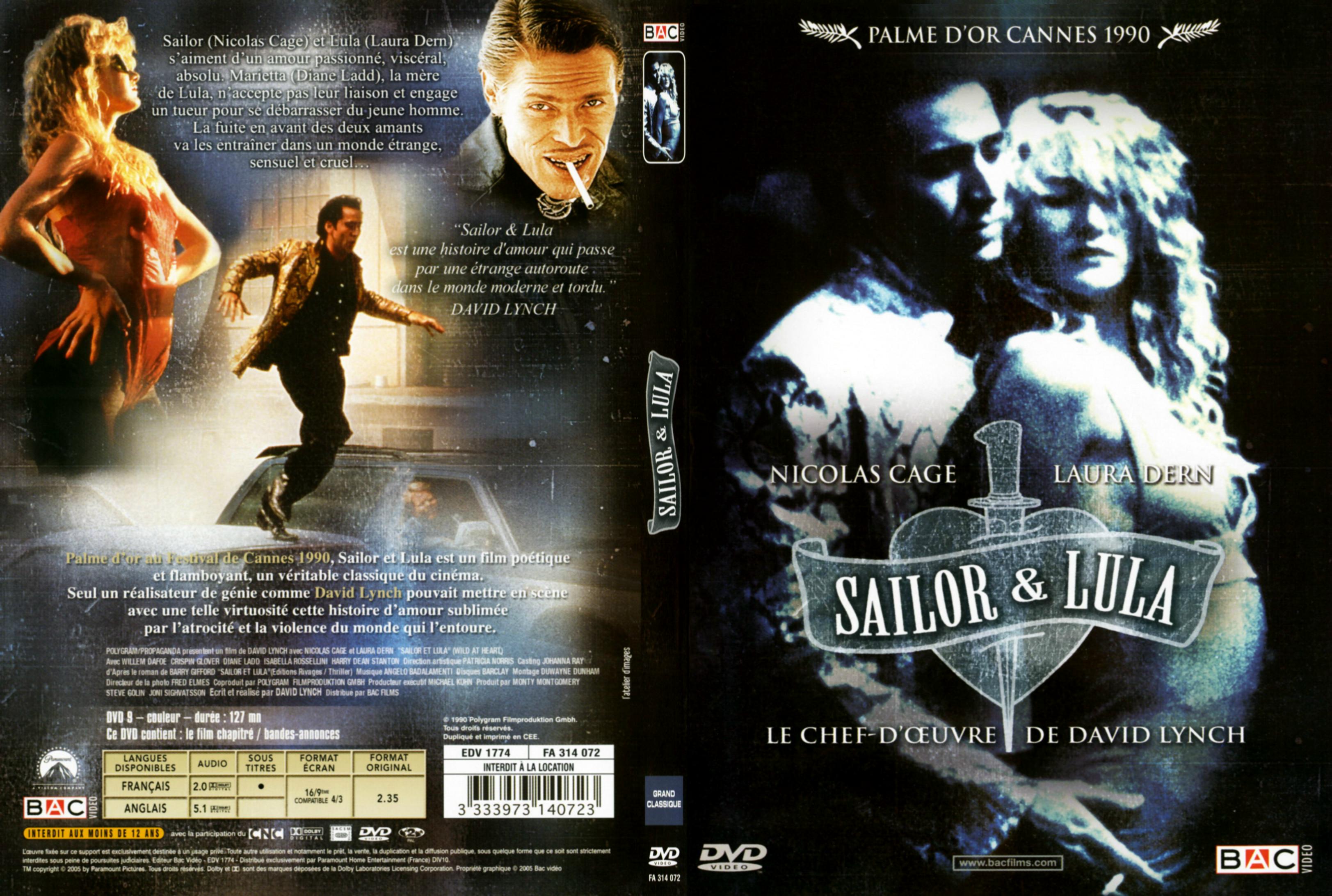 Jaquette DVD Sailor et Lula - SLIM