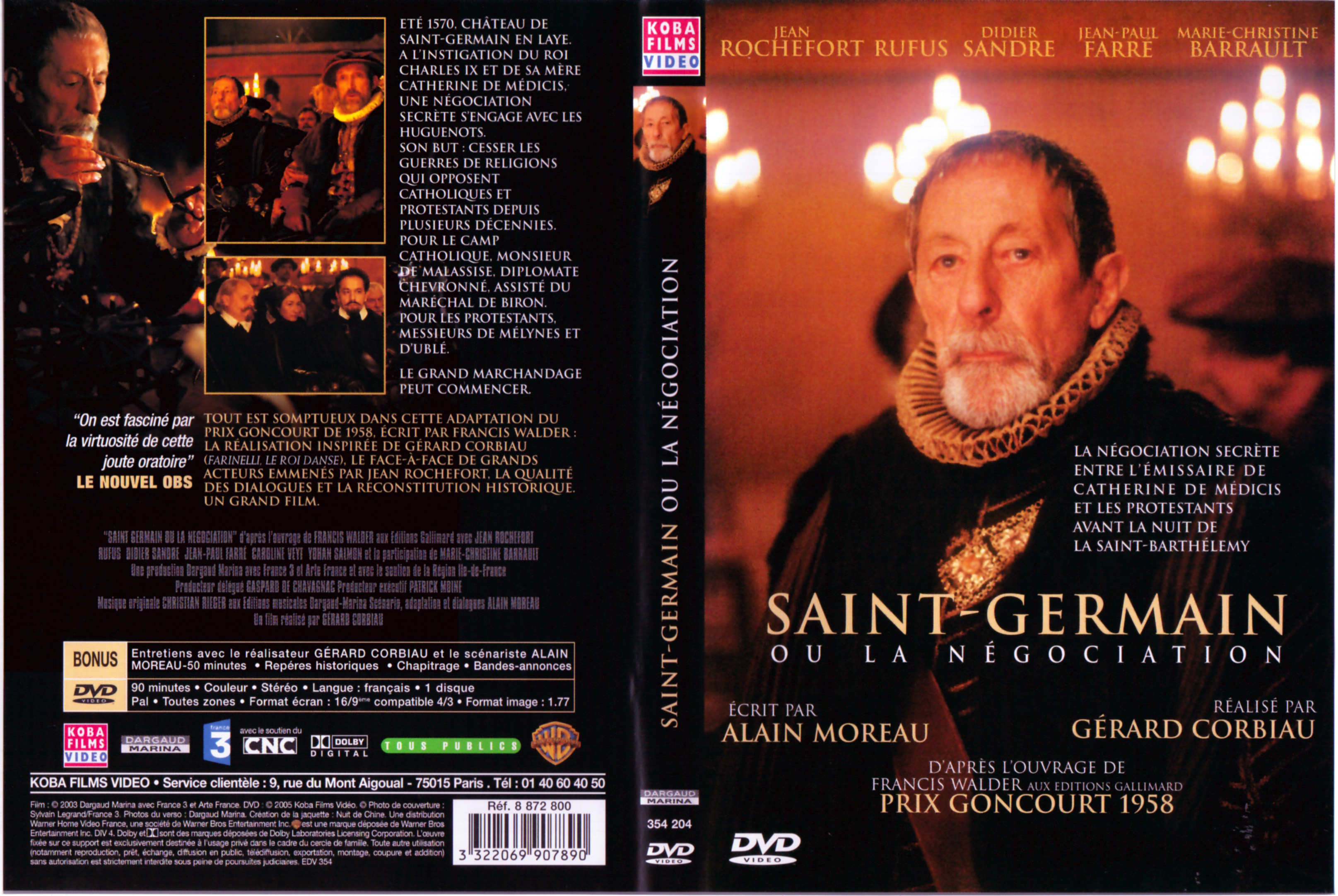 Jaquette DVD Saint-Germain ou la ngociation