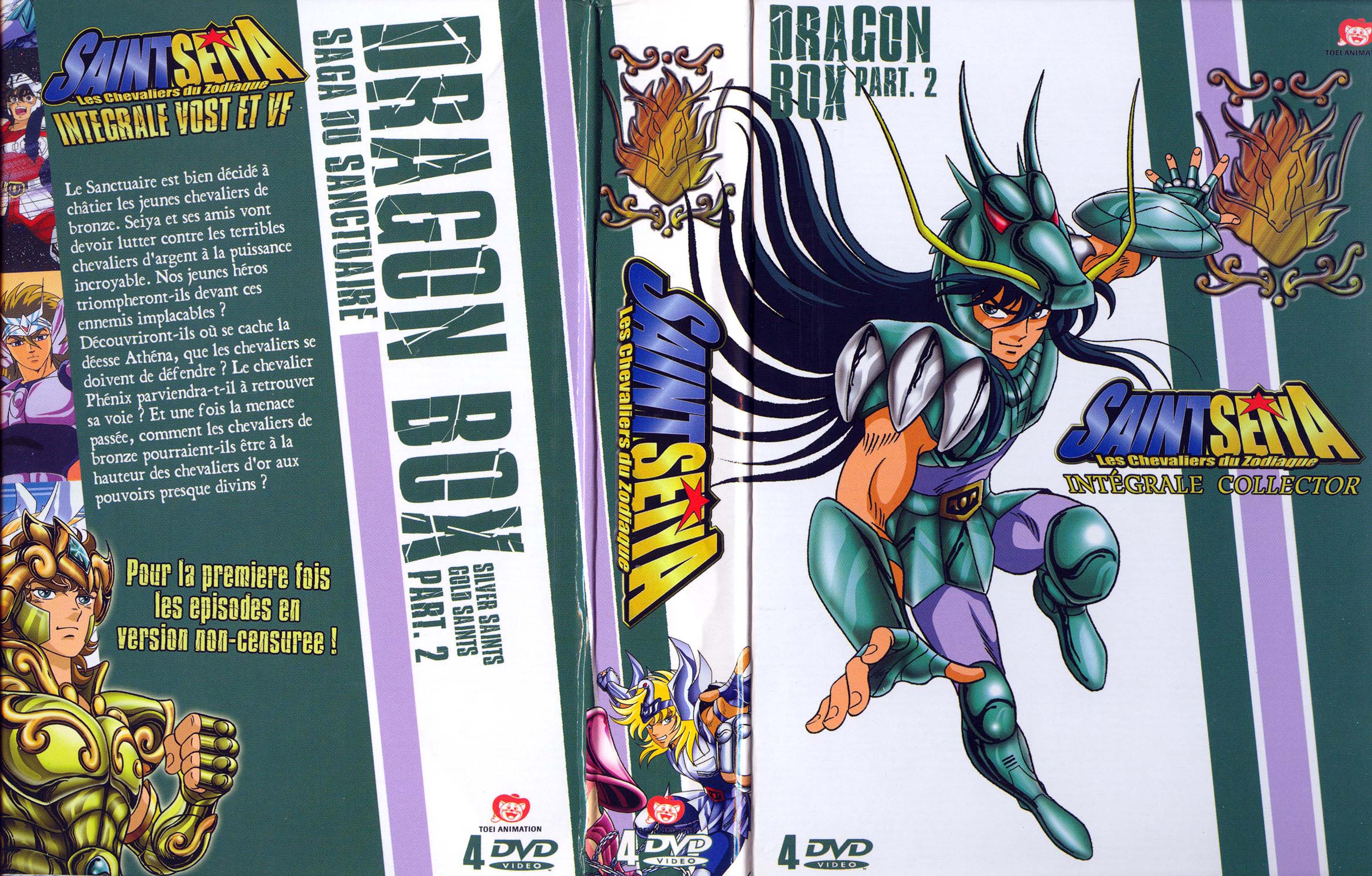 Jaquette DVD Saint Seiya Dragon Box 2