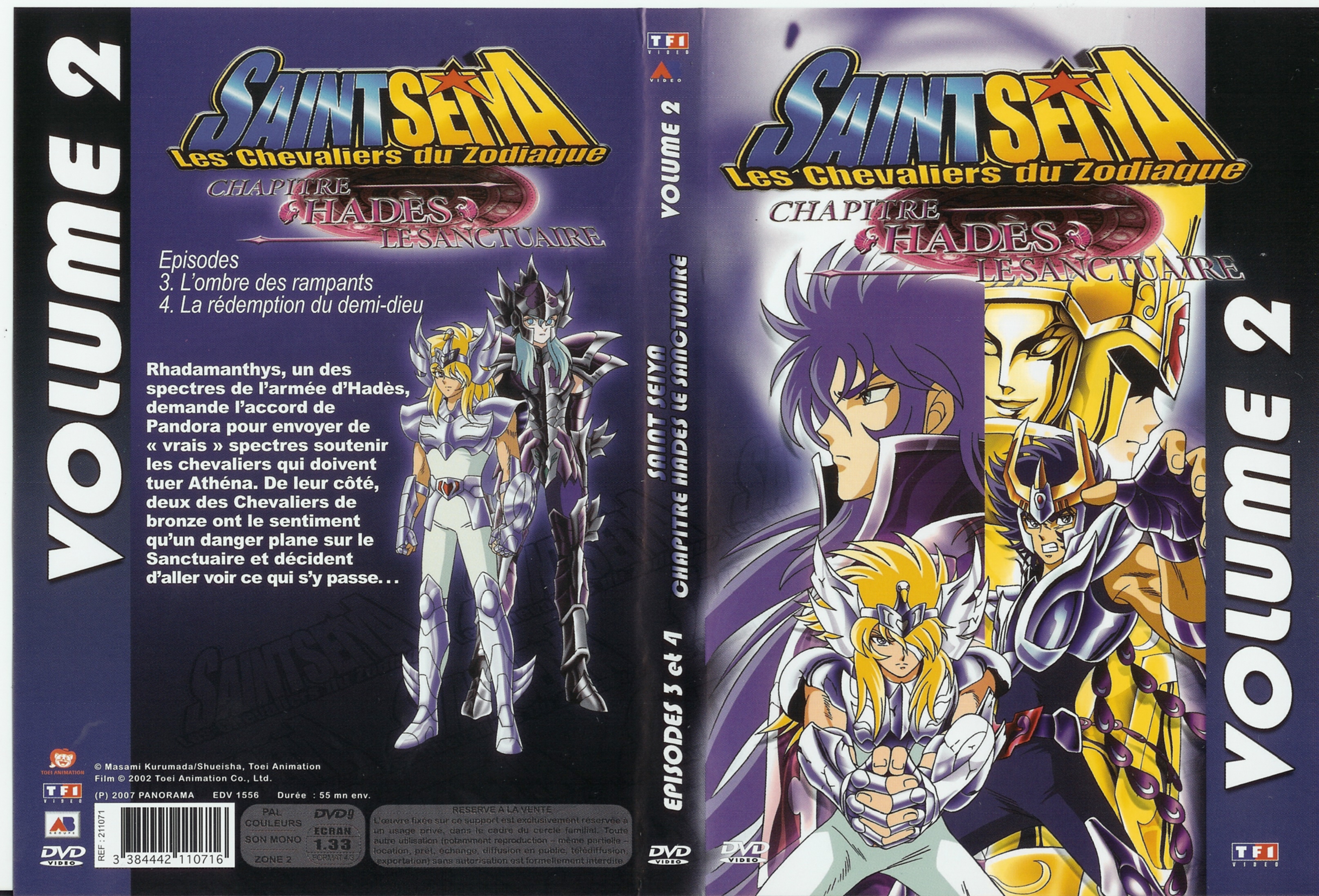 Jaquette DVD Saint Seiya - Hades vol 2