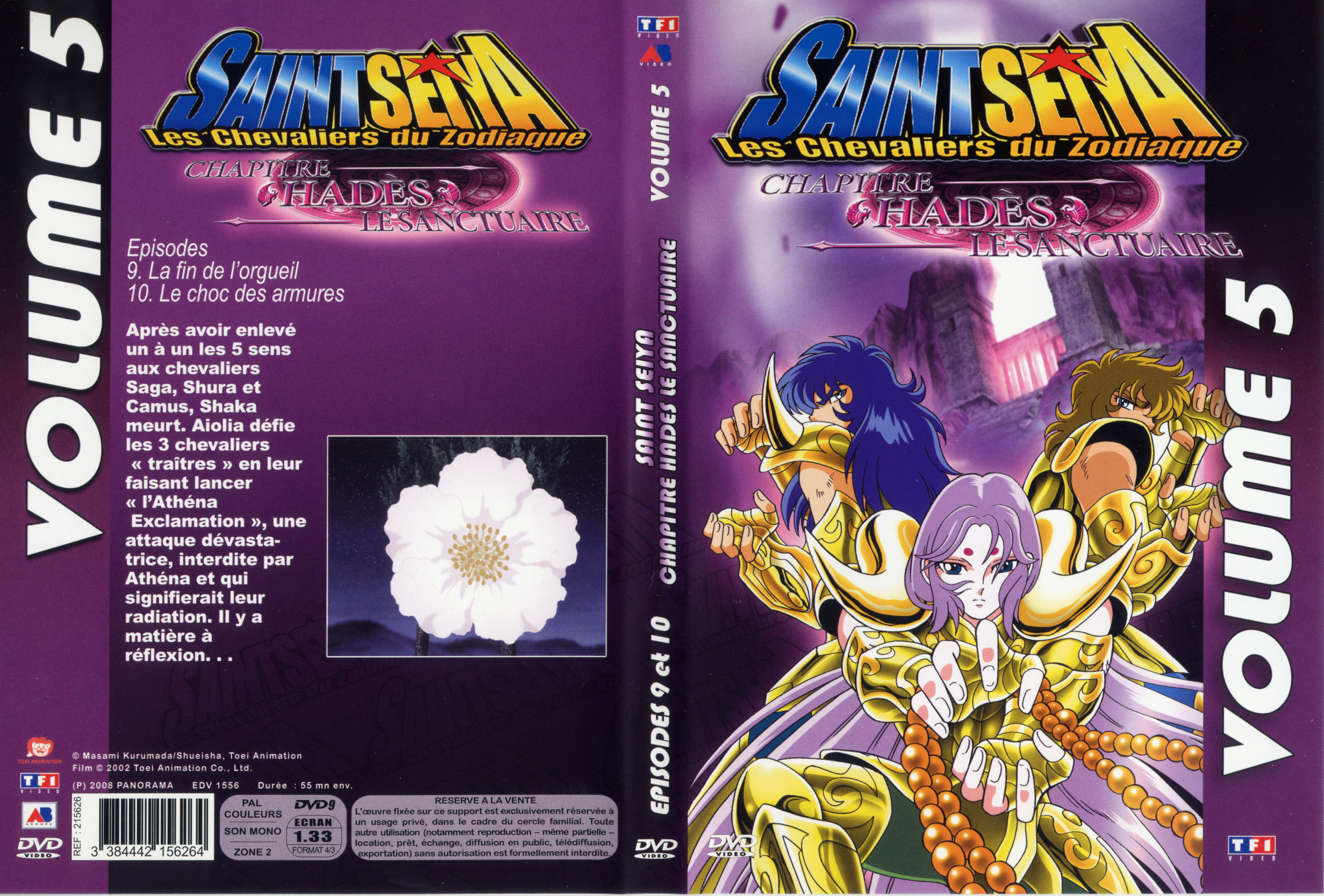 Jaquette DVD Saint Seiya - Hades vol 5