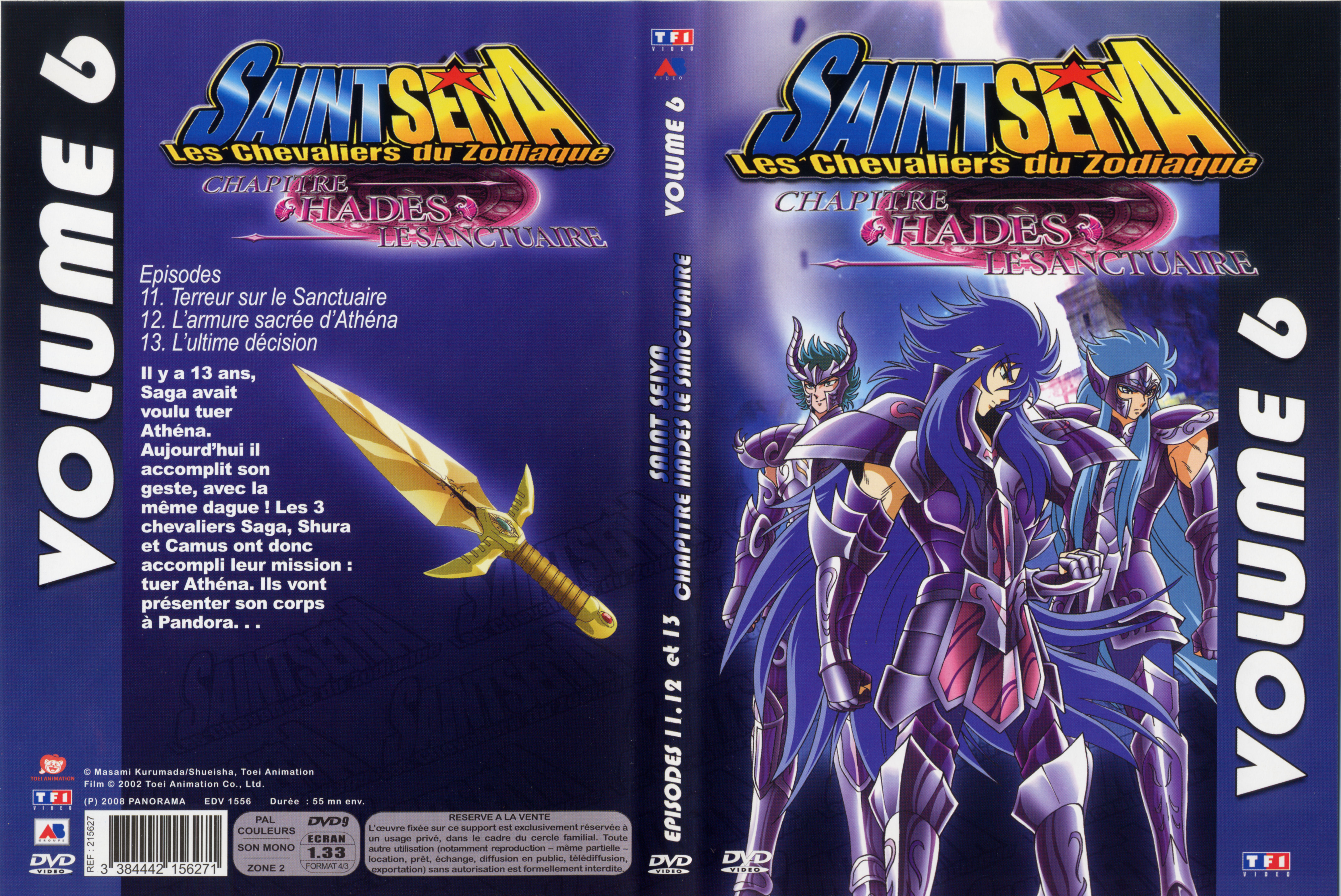 Jaquette DVD Saint Seiya - Hades vol 6