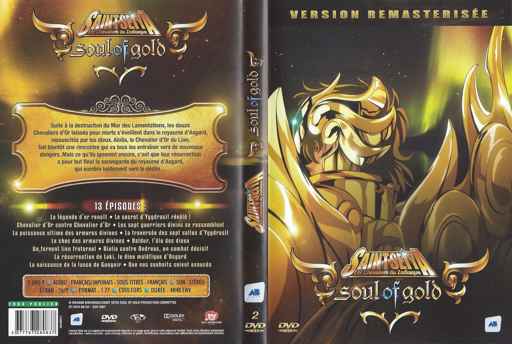 Jaquette DVD Saint Seiya - Soul Of Gold