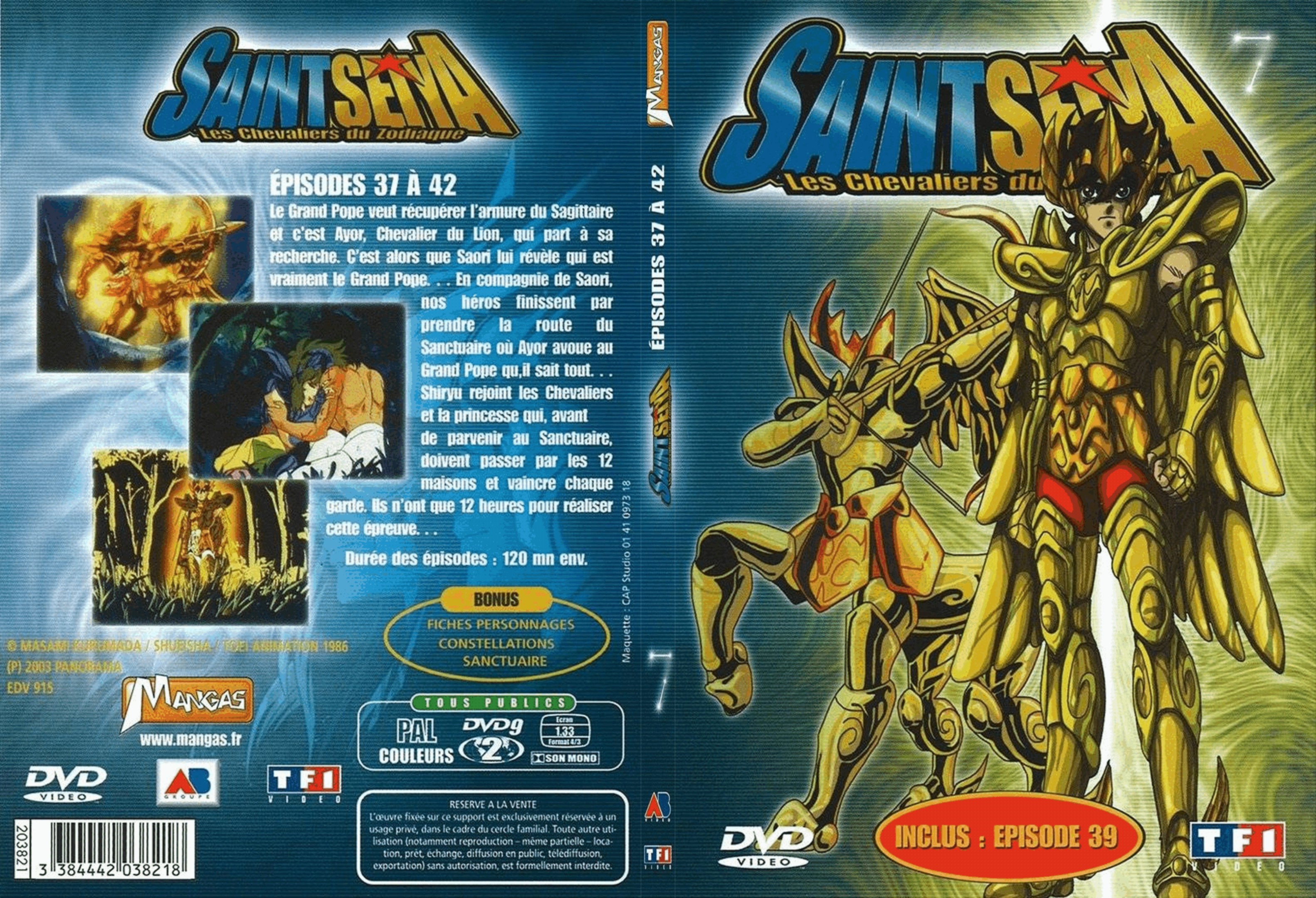 Jaquette DVD Saint Seiya vol 07 - SLIM