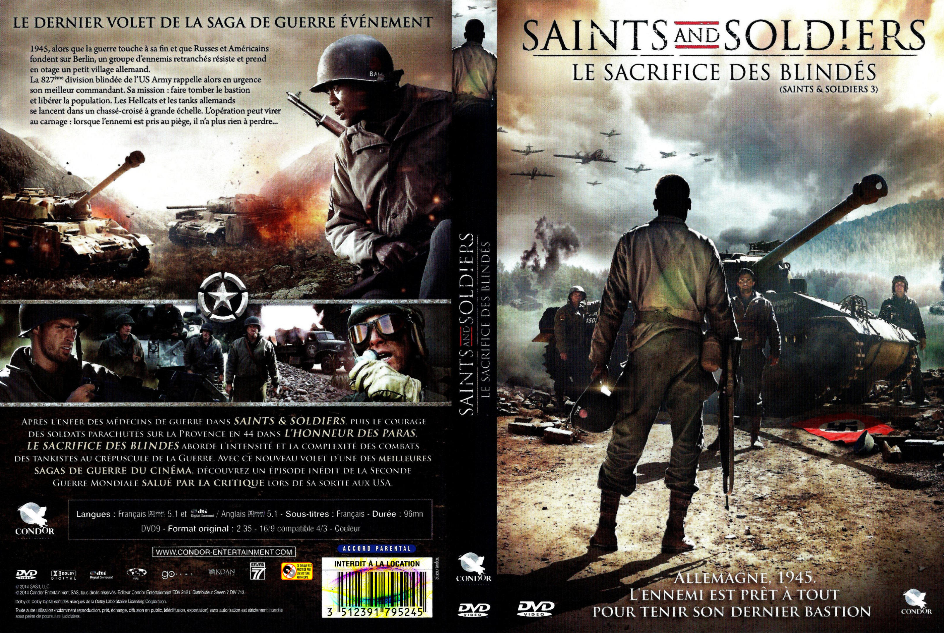 Jaquette DVD Saint and soldiers le sacrifice des blinds