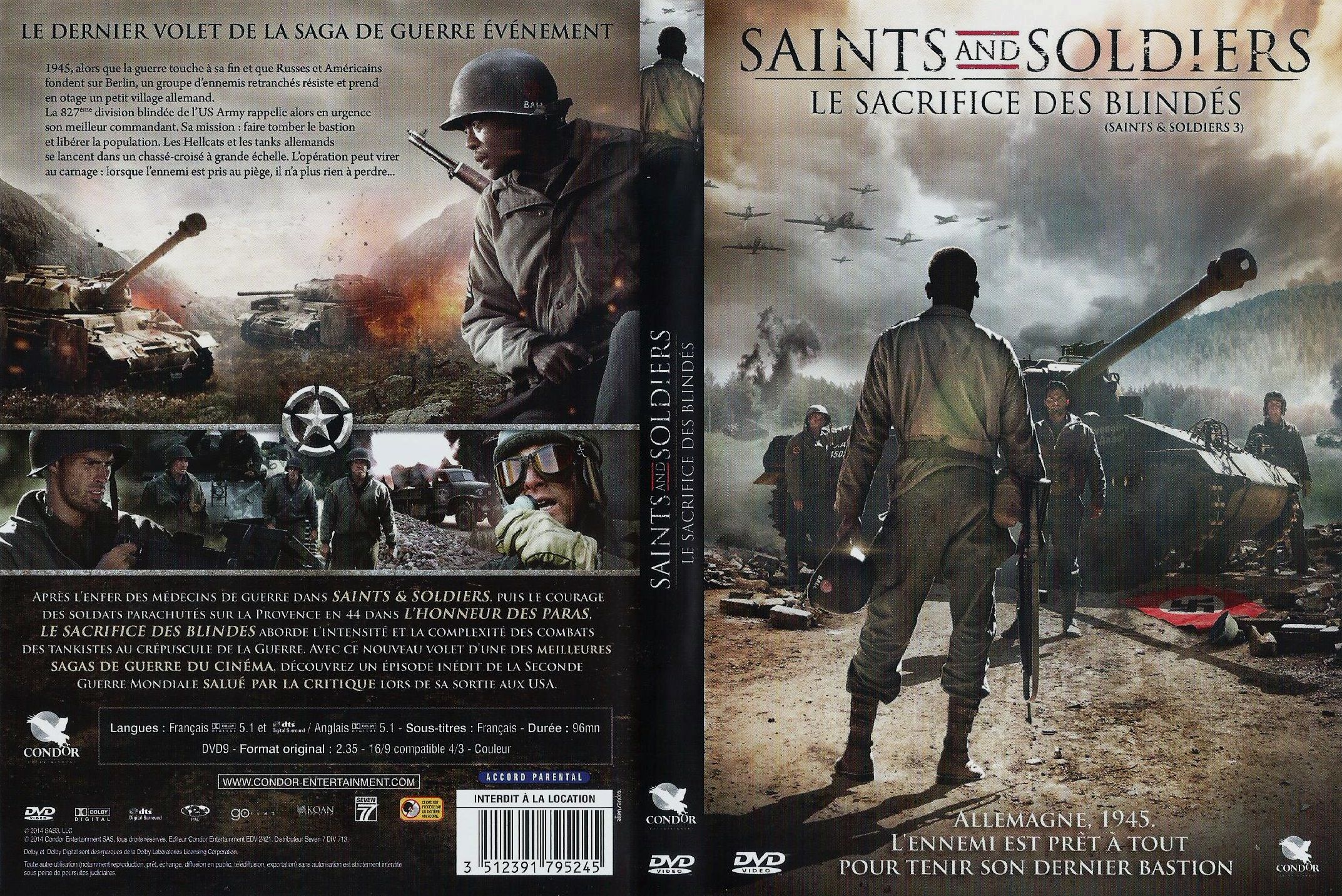 Jaquette DVD Saints and soldiers 3 le sacrifice des blinds