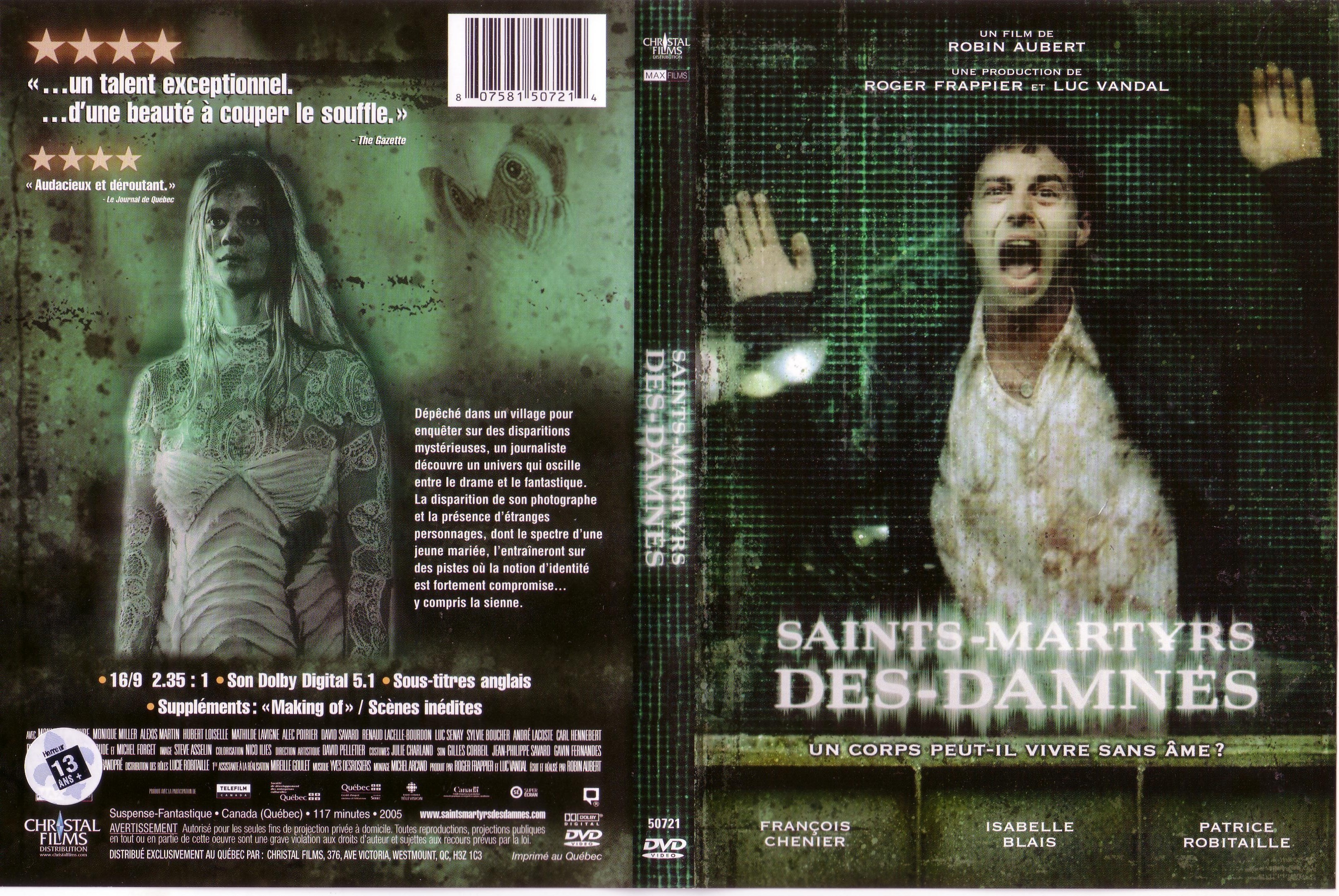 Jaquette DVD Saints-martyrs des damns