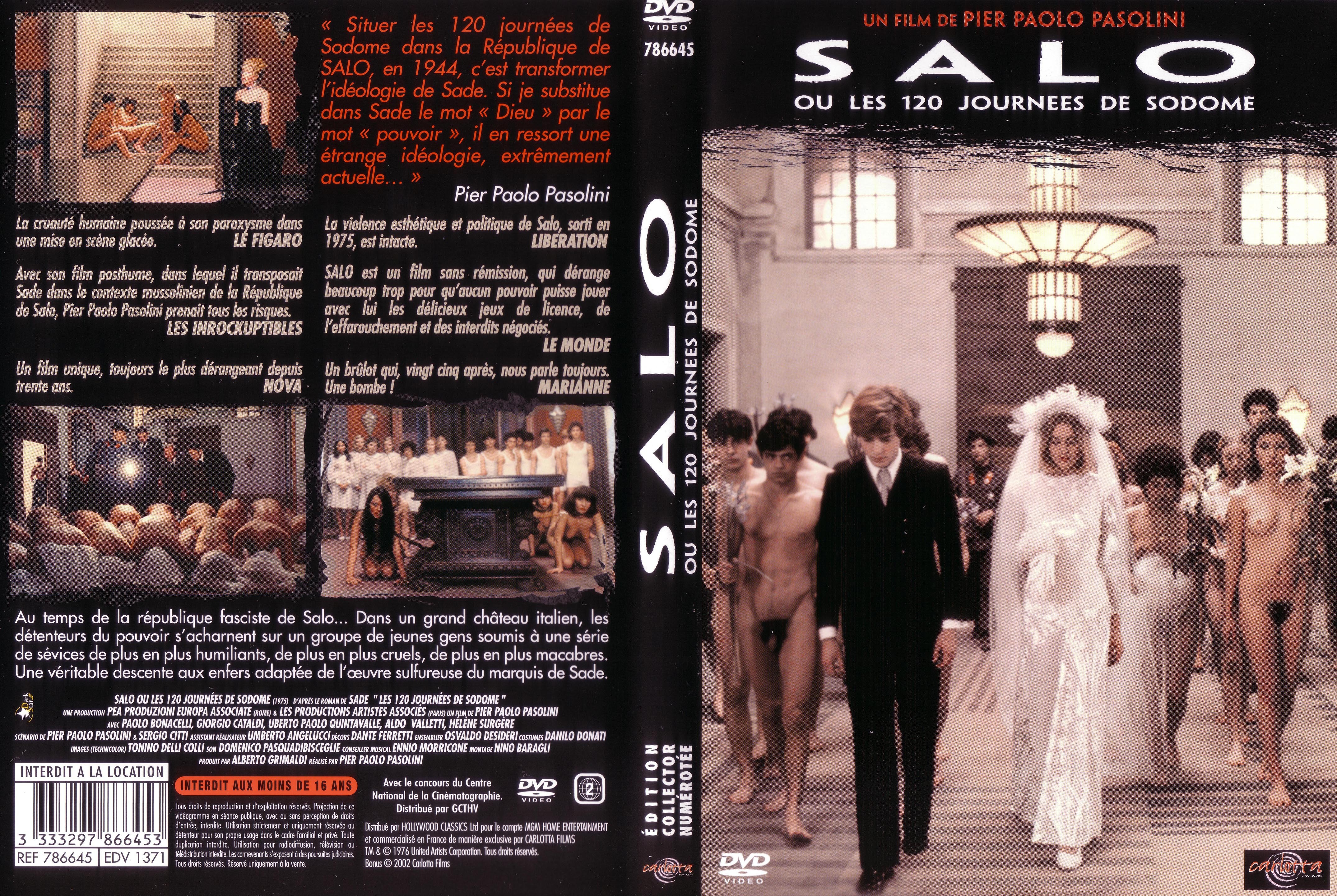 Jaquette DVD de Salo ou les 120 journées de sodome - Cinéma Passion