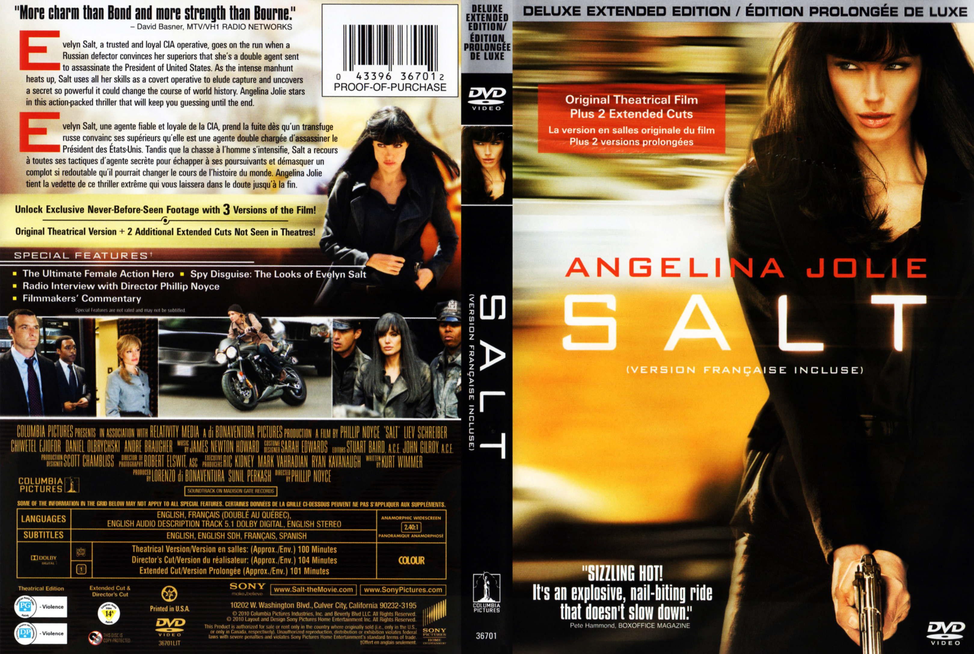 Jaquette DVD Salt (Canadienne)