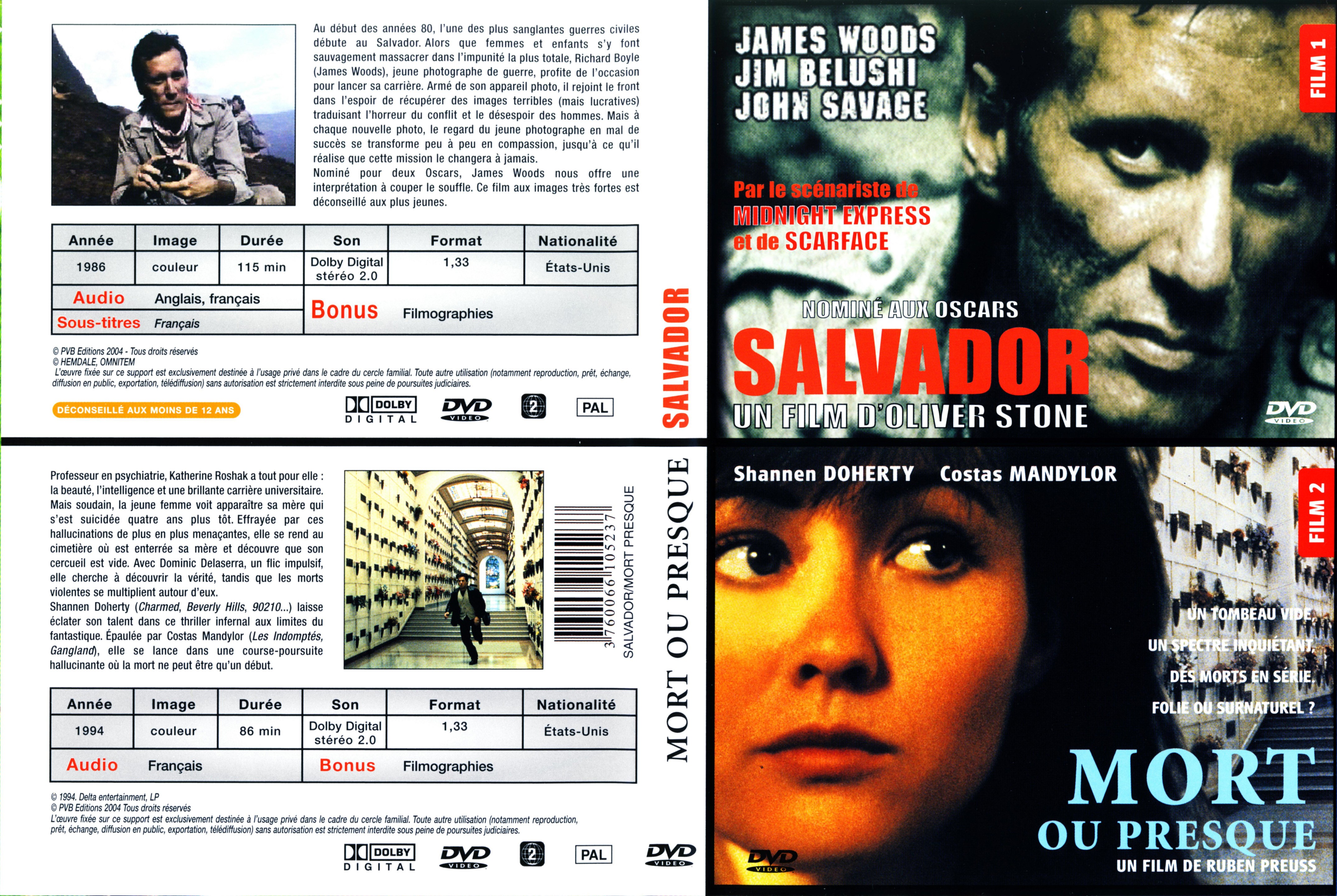 Jaquette DVD Salvador - Mort ou presque
