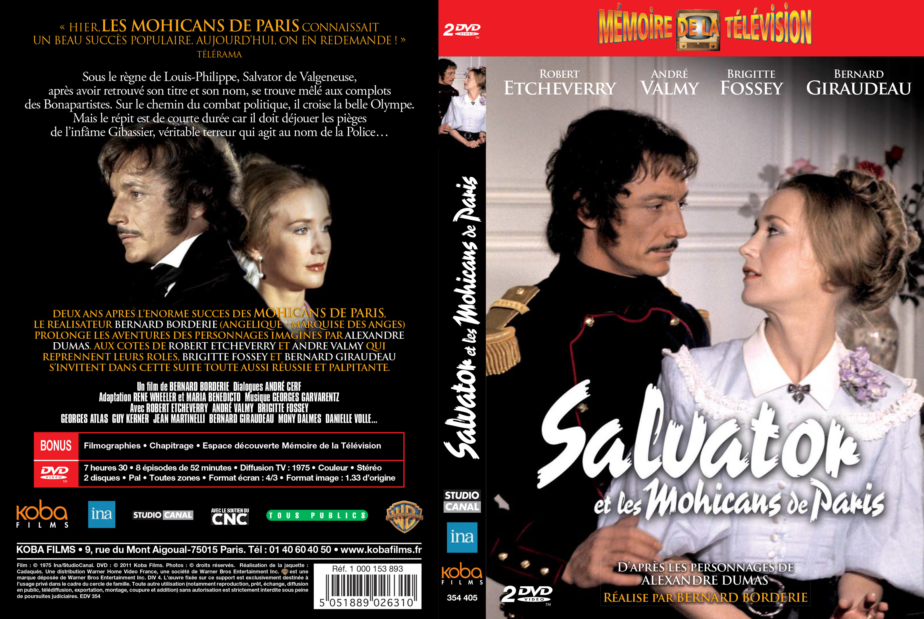 Jaquette DVD Salvator et les mohicans de Paris custom