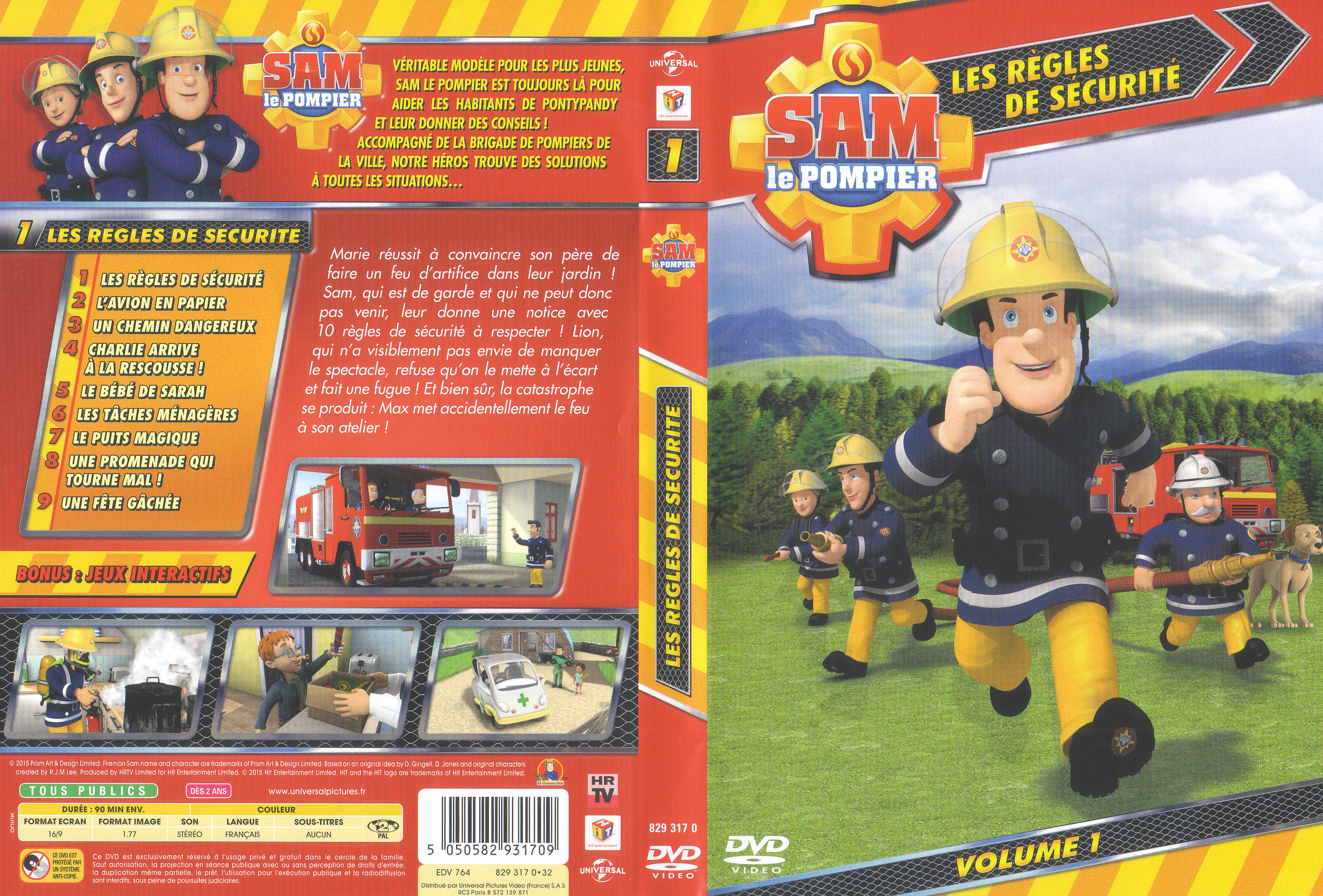 Jaquette DVD Sam le pompier Vol 01 - Regles de securite
