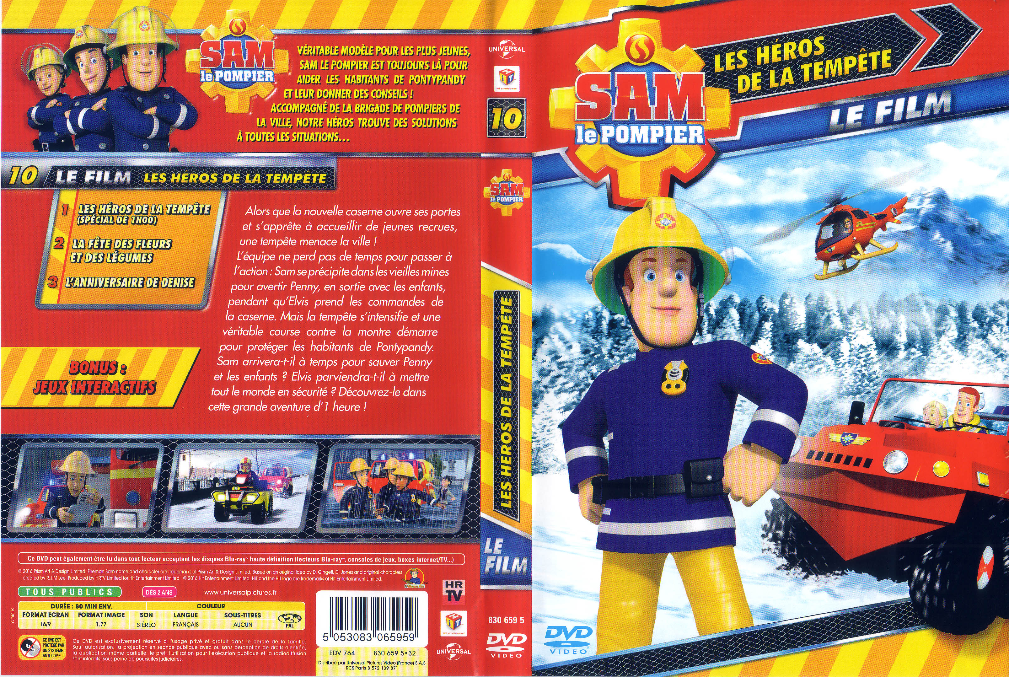 Jaquette DVD Sam le pompier - Volume 10 - Les heros de la tempete