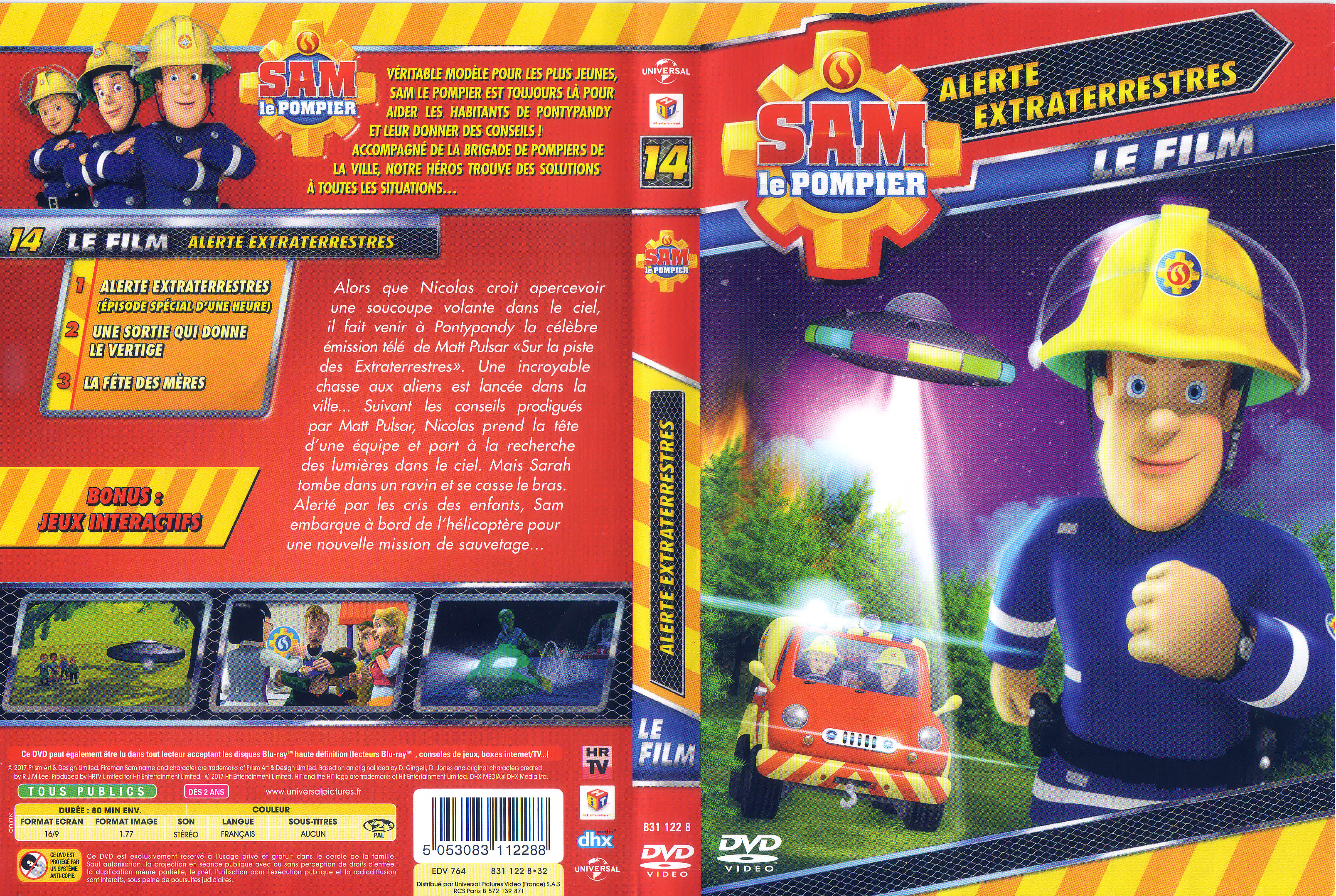 Jaquette DVD Sam le pompier - Volume 14 - Alerte extraterrestres