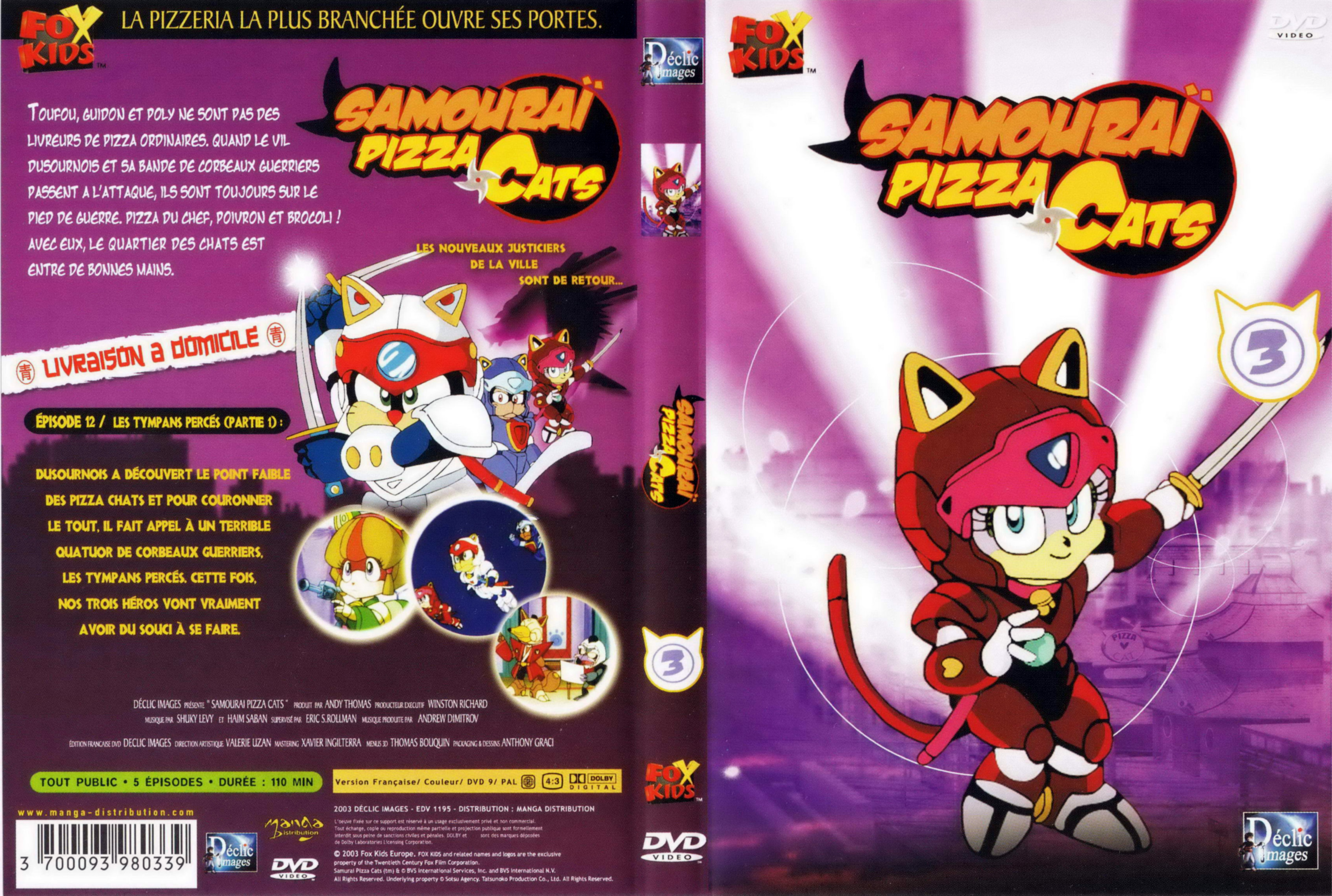 Jaquette DVD Samourai pizza cats dvd 3