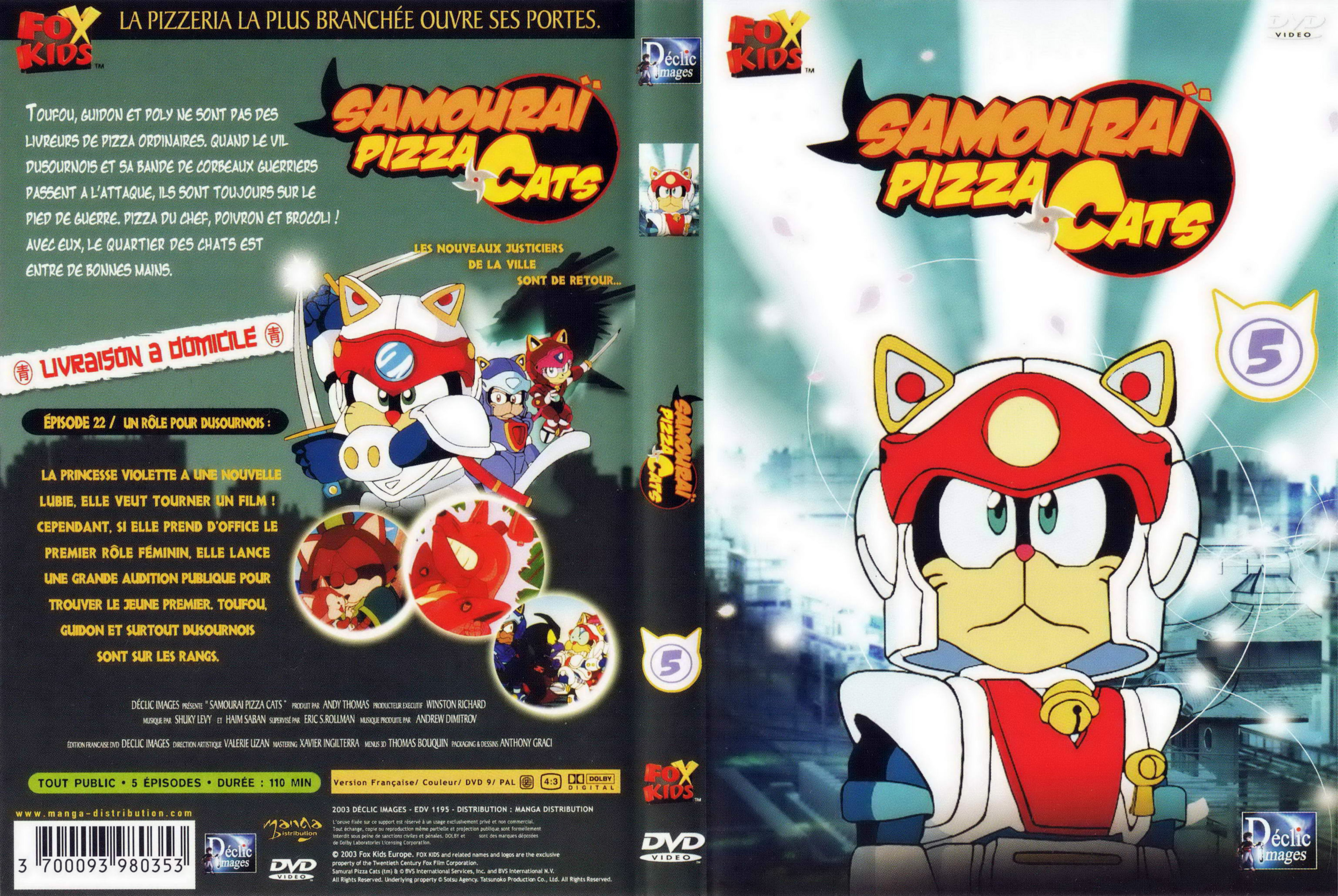 Jaquette DVD Samourai pizza cats dvd 5