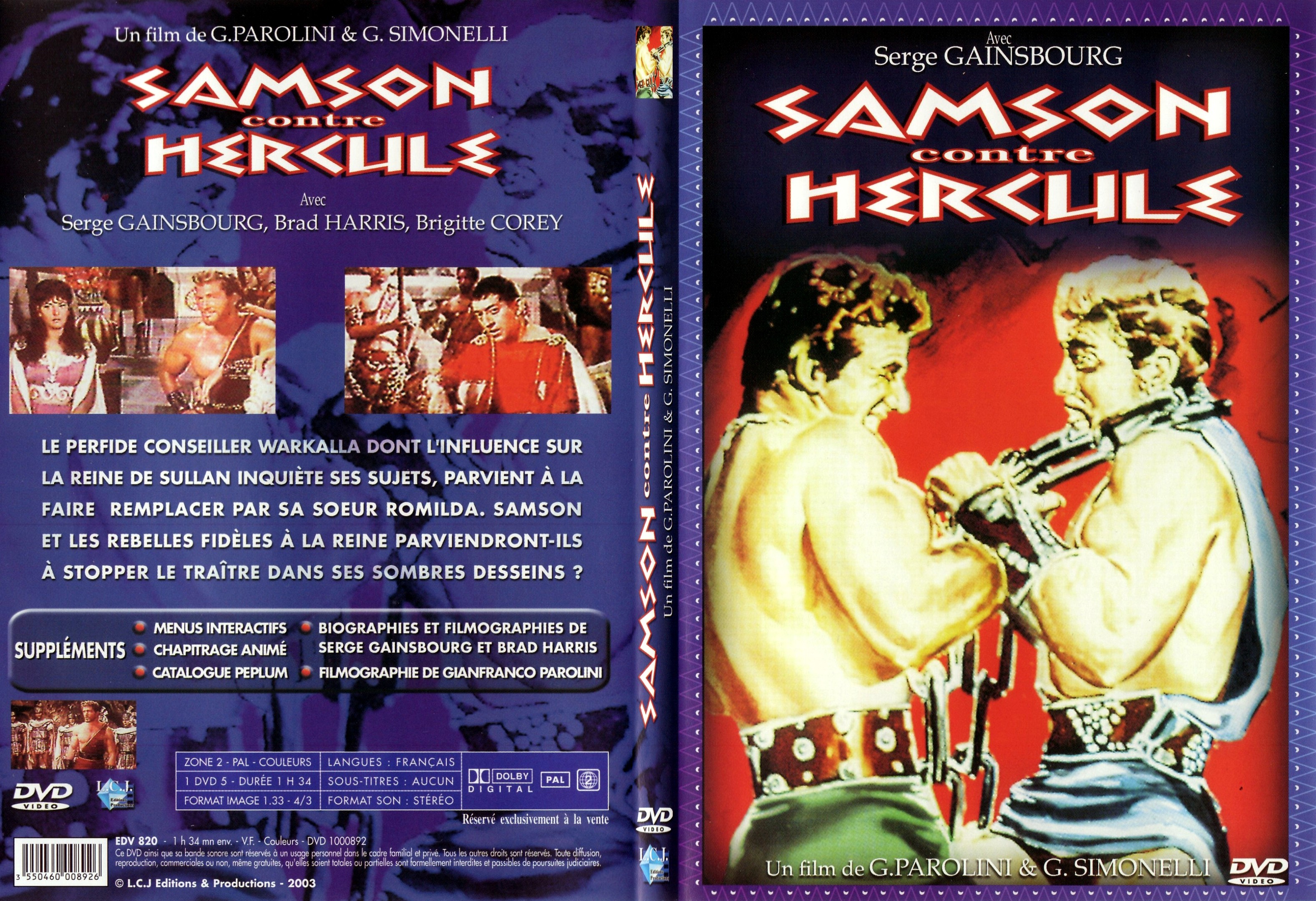 Jaquette DVD Samson contre Hercule - SLIM
