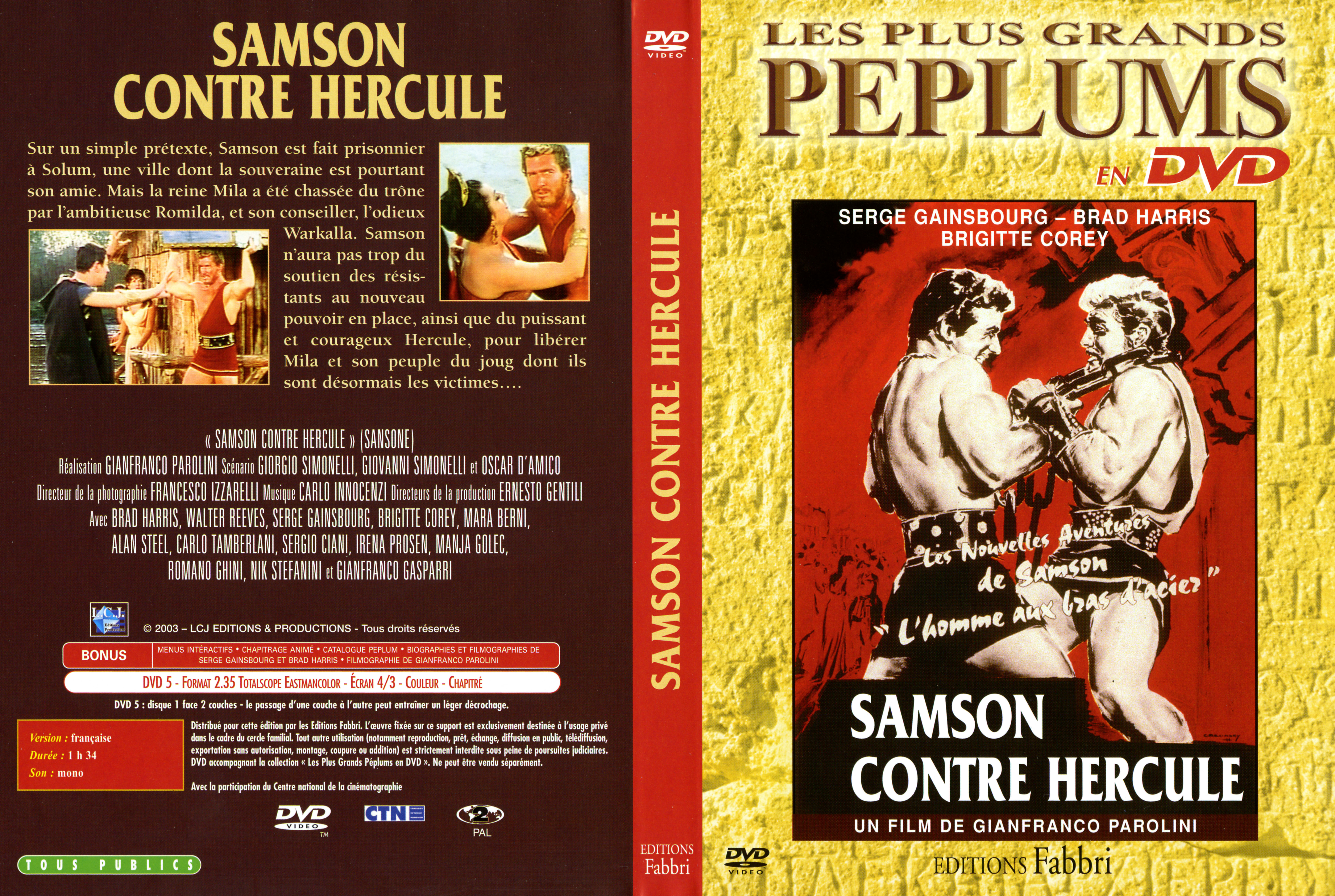 Jaquette DVD Samson contre Hercule v2