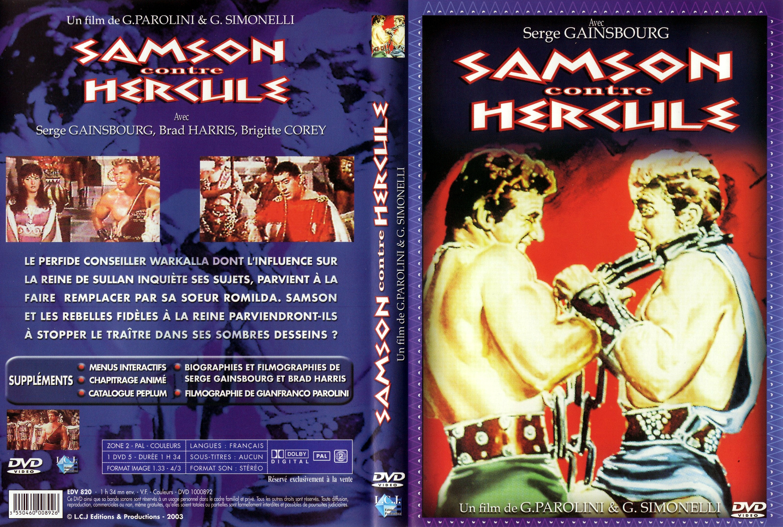 Jaquette DVD Samson contre Hercule v3
