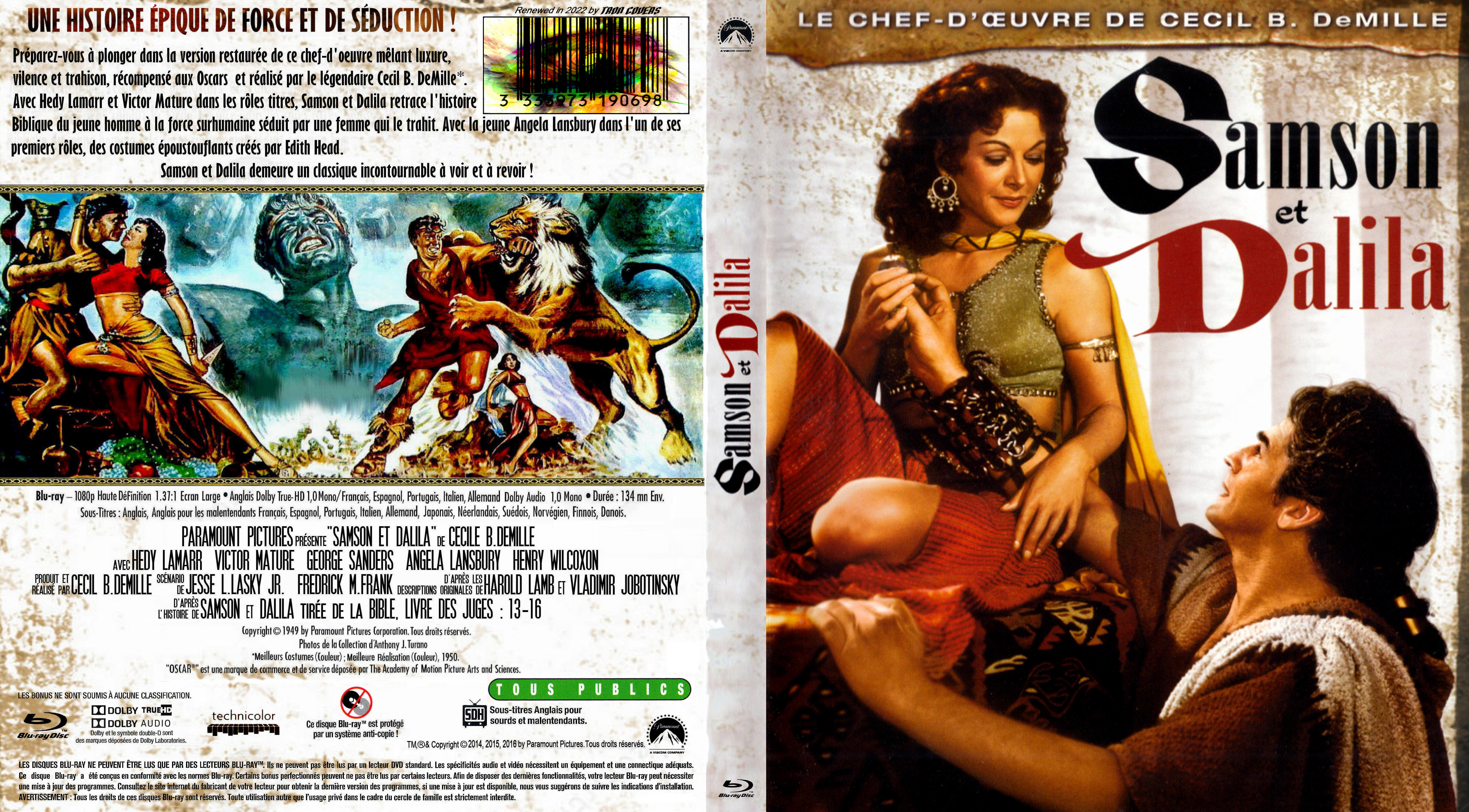 Jaquette DVD Samson et Dalila custom (BLU-RAY) v2