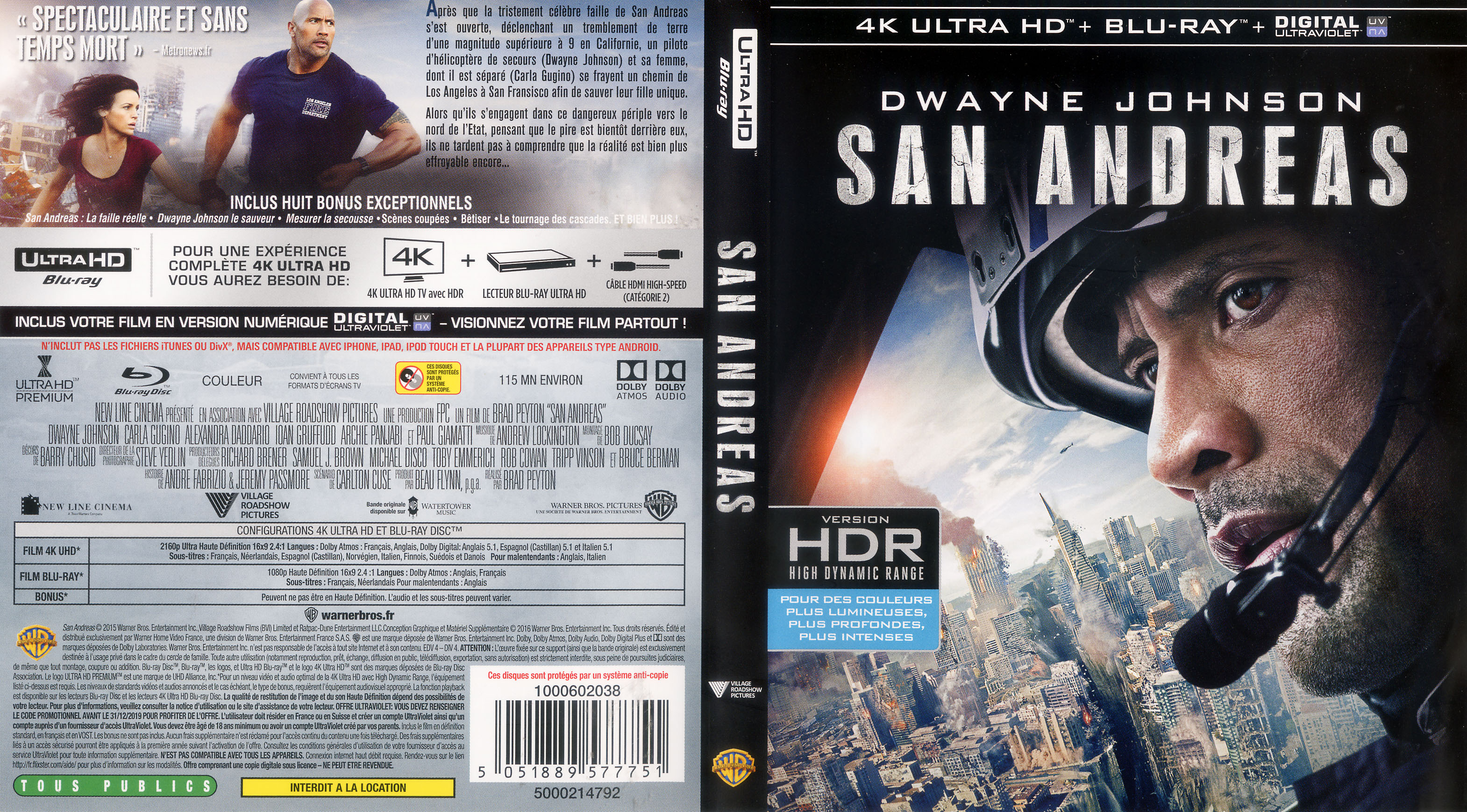 Jaquette DVD San Andreas 4K (BLU-RAY)