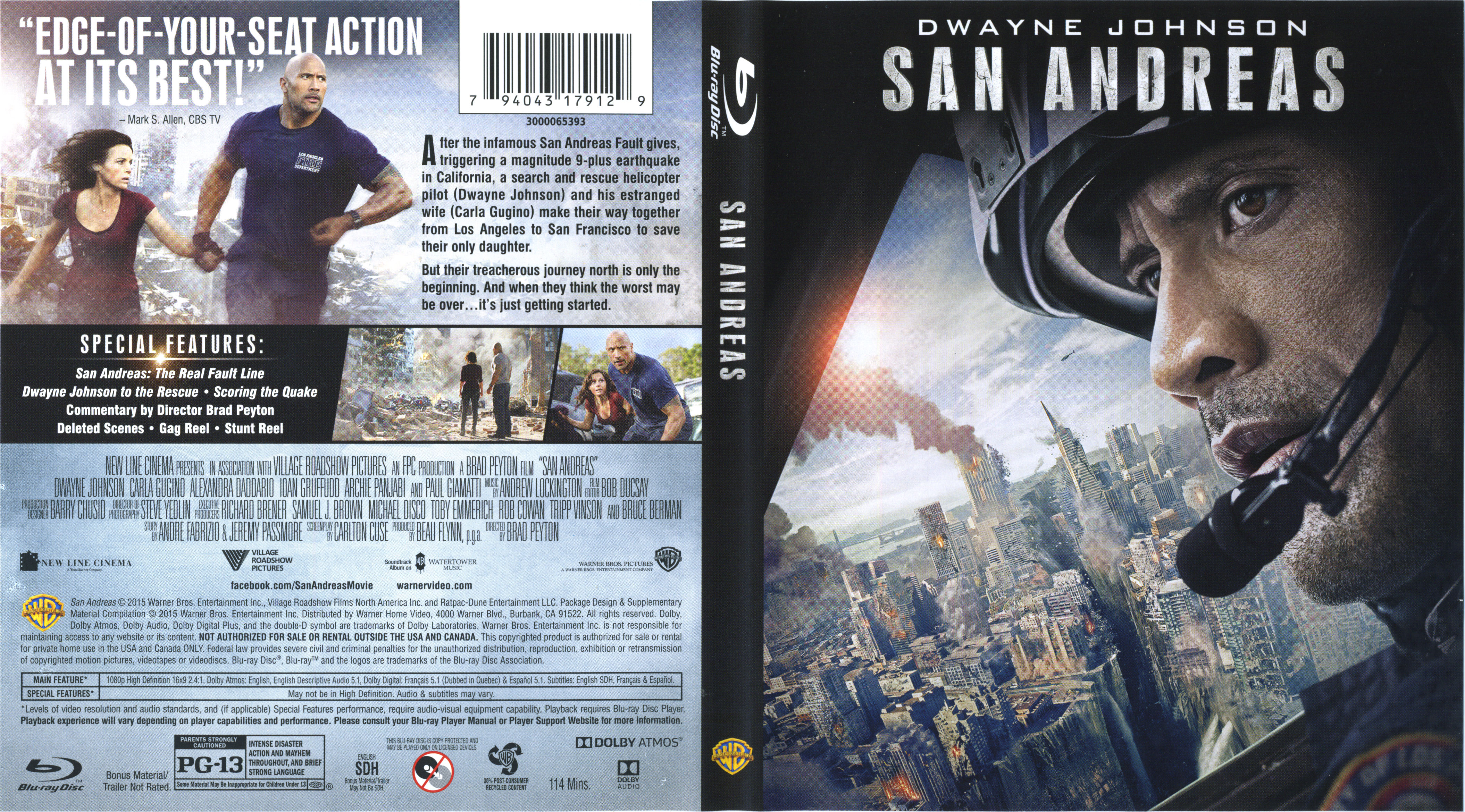 Jaquette DVD San Andreas Zone 1 (BLU-RAY)