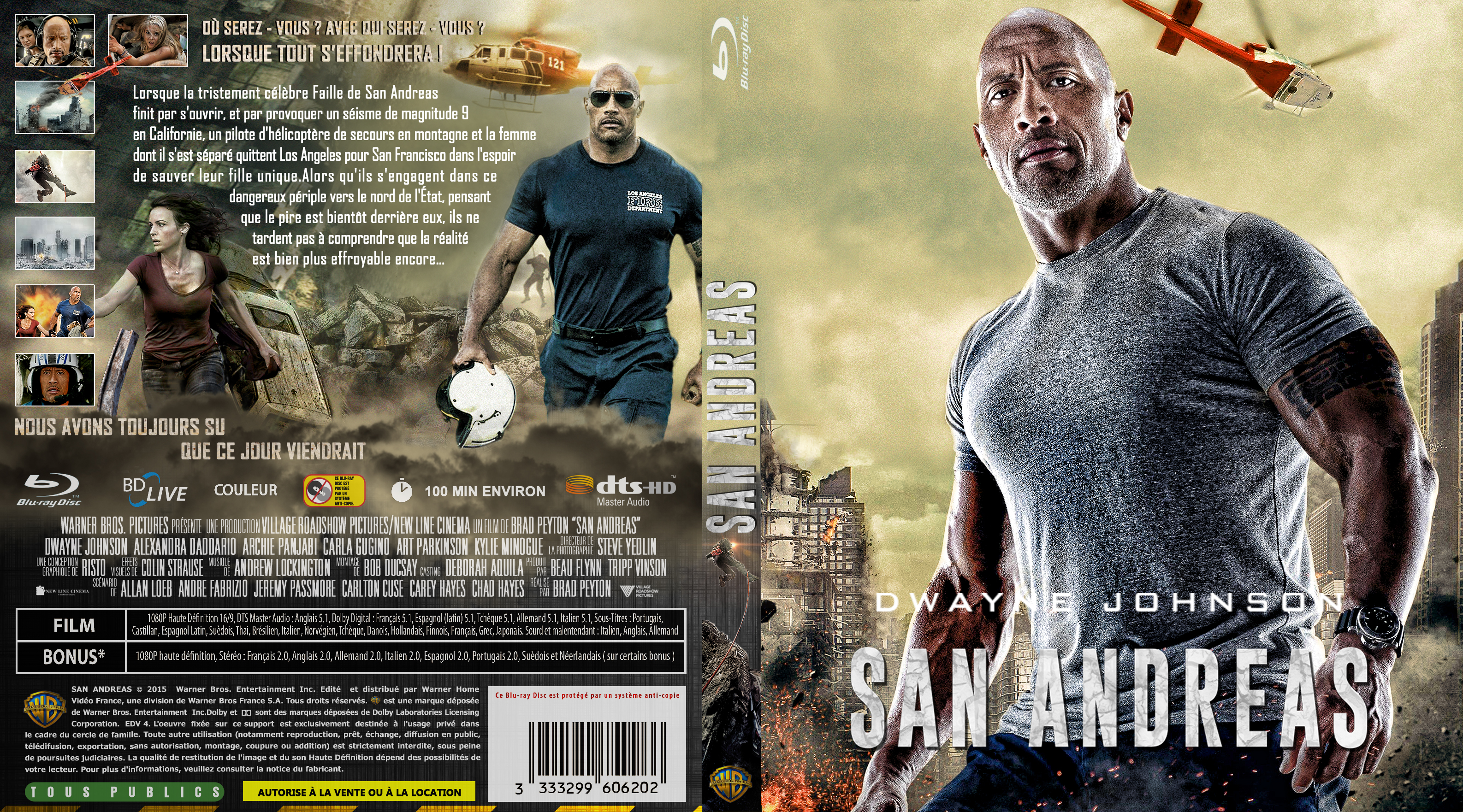 Jaquette DVD San Andreas custom (BLU-RAY)