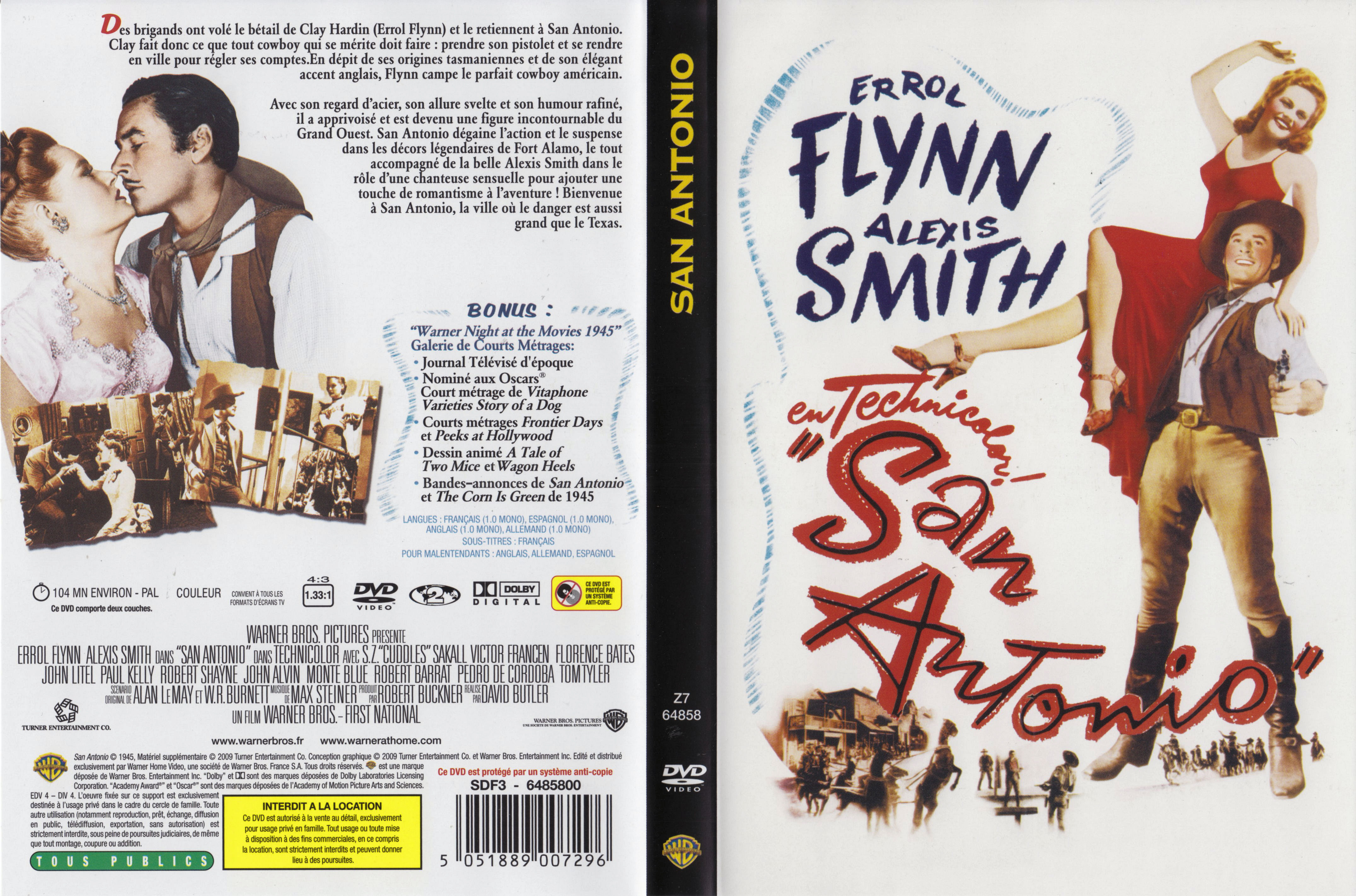 Jaquette DVD San Antonio (Errol Flynn)