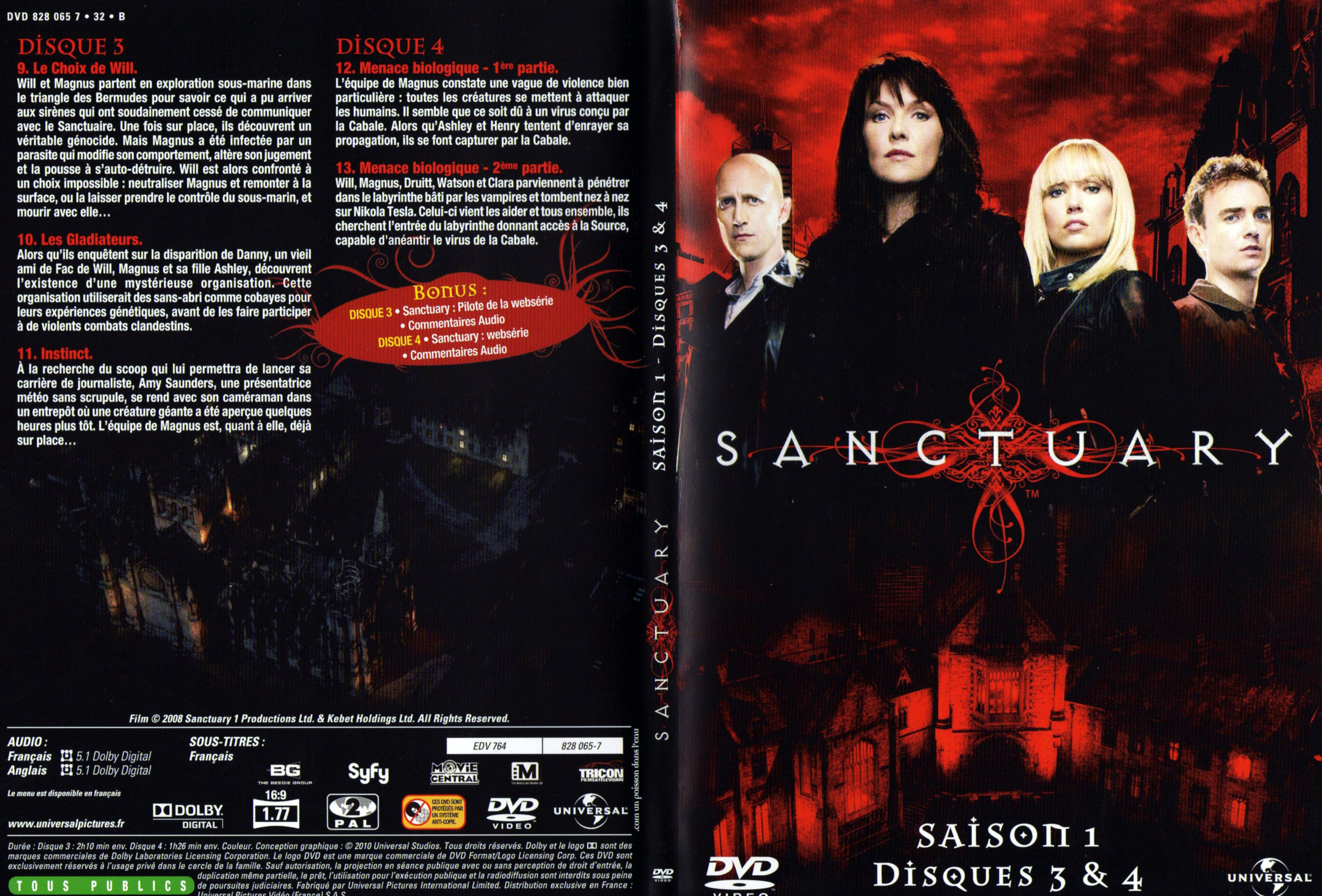 Jaquette DVD Sanctuary Saison 1 DVD 2