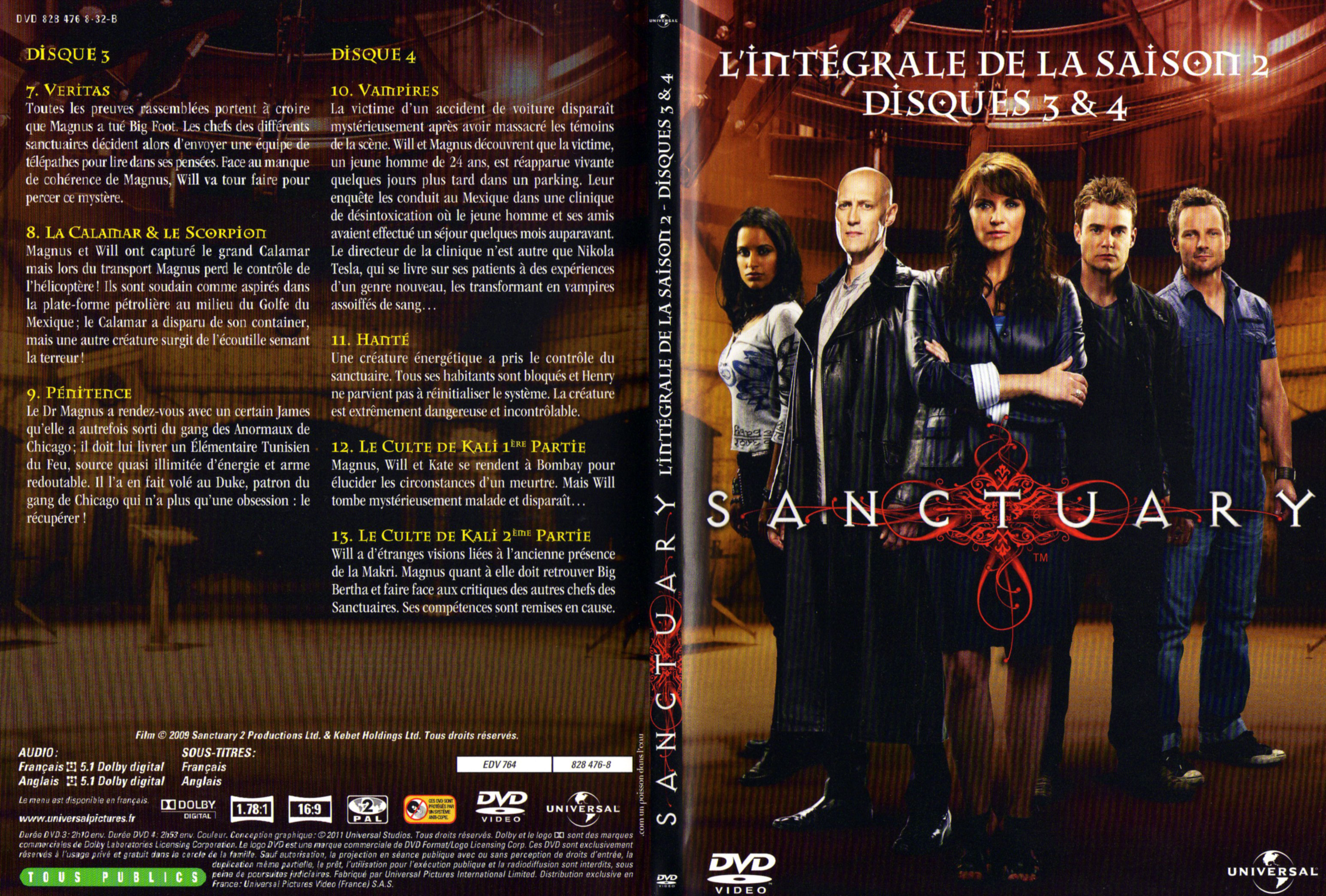 Jaquette DVD Sanctuary Saison 2 DVD 2
