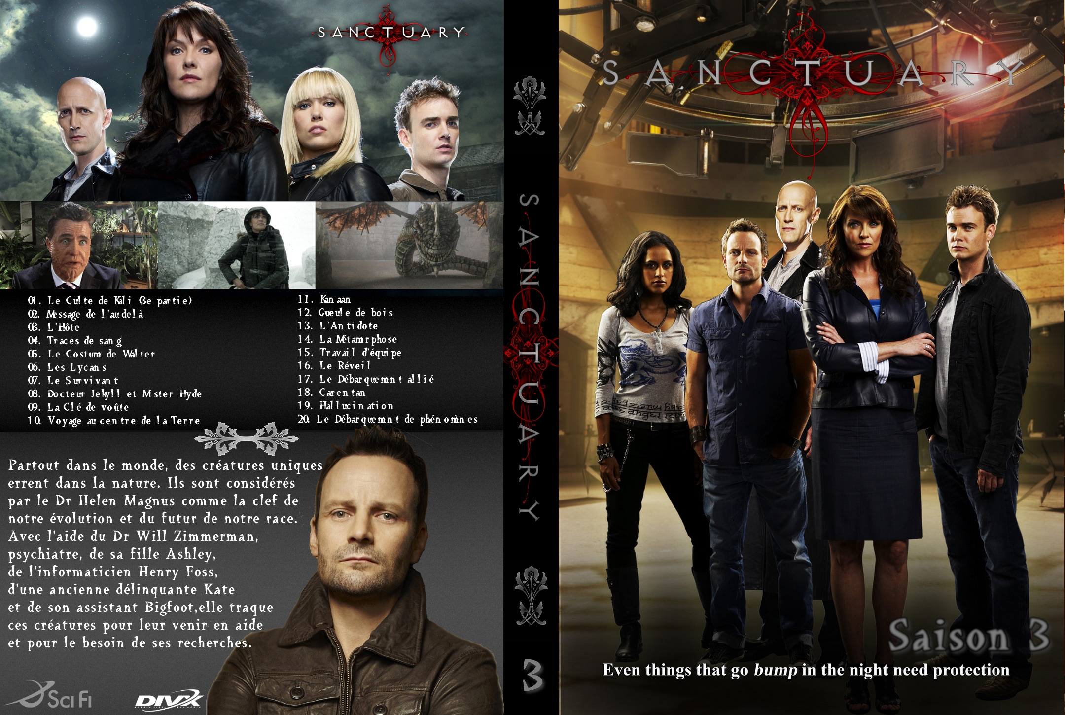 Jaquette DVD Sanctuary Saison 3 custom