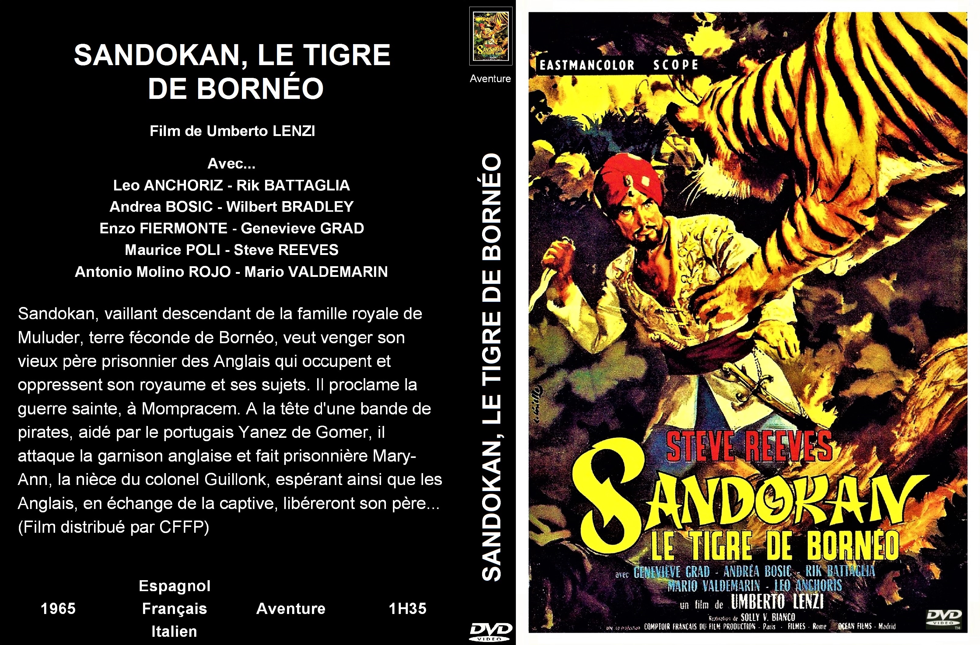 Jaquette DVD Sandokan le tigre de borneo custom