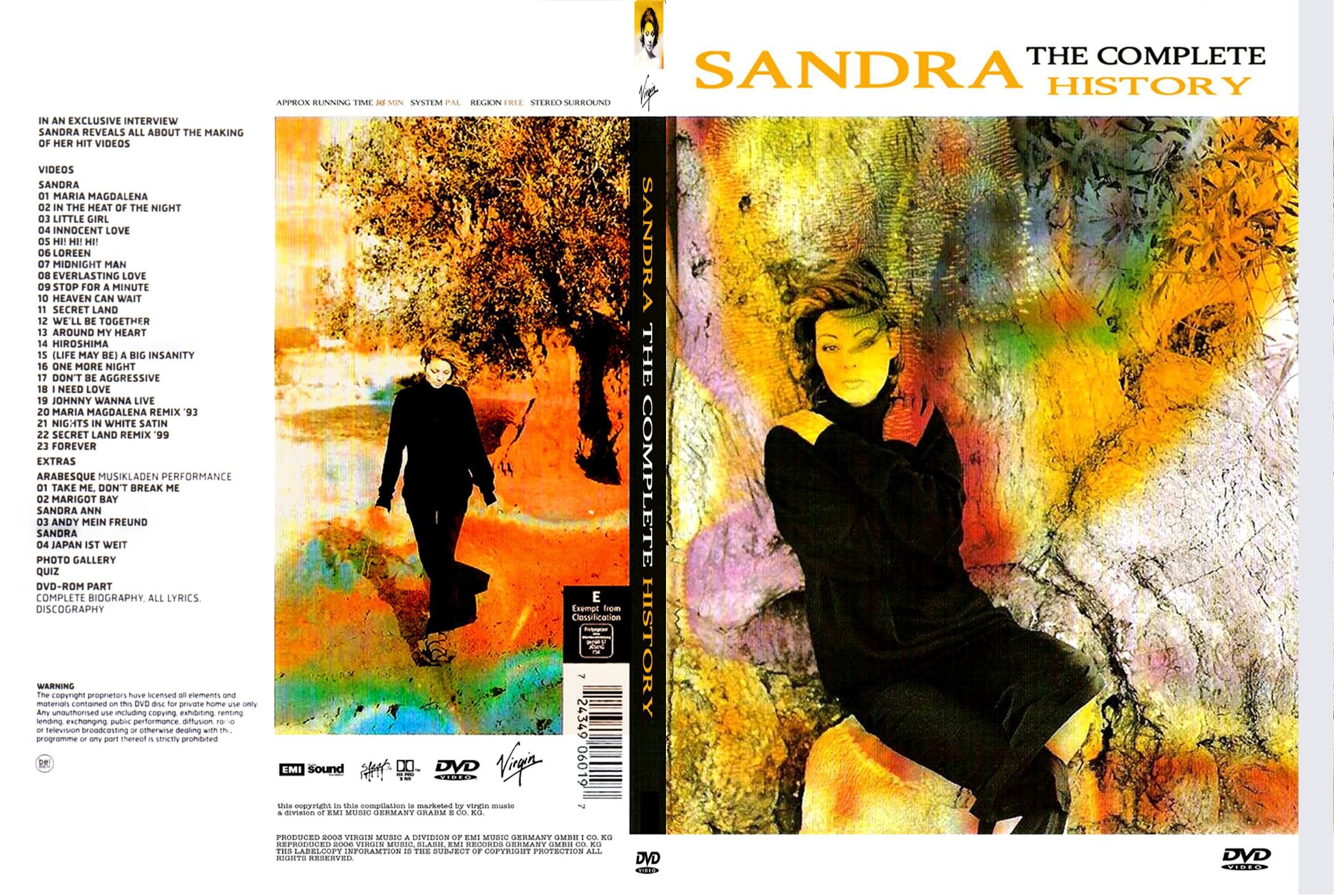 Jaquette DVD Sandra -The complete history - SLIM