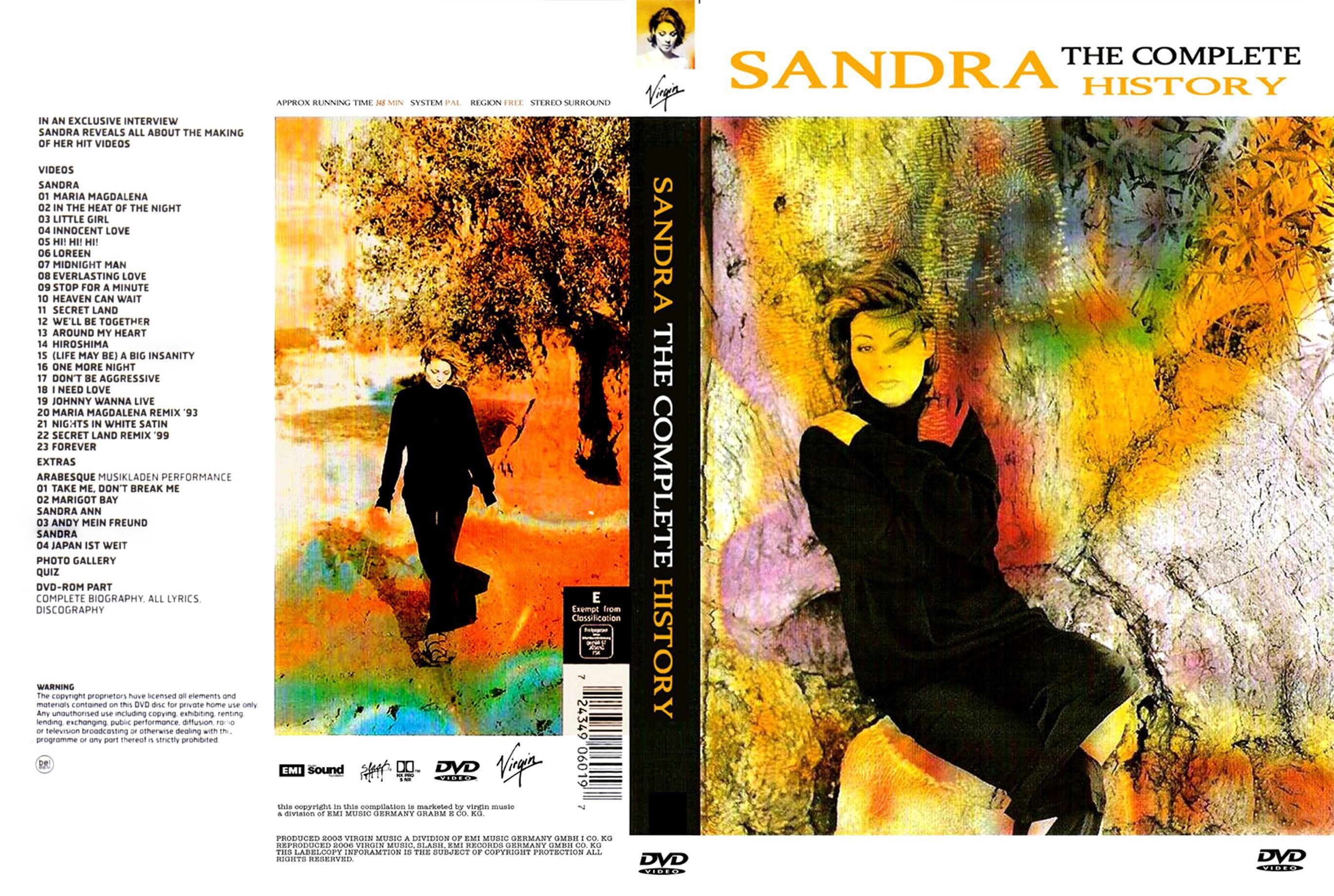 Jaquette DVD Sandra - The complete history
