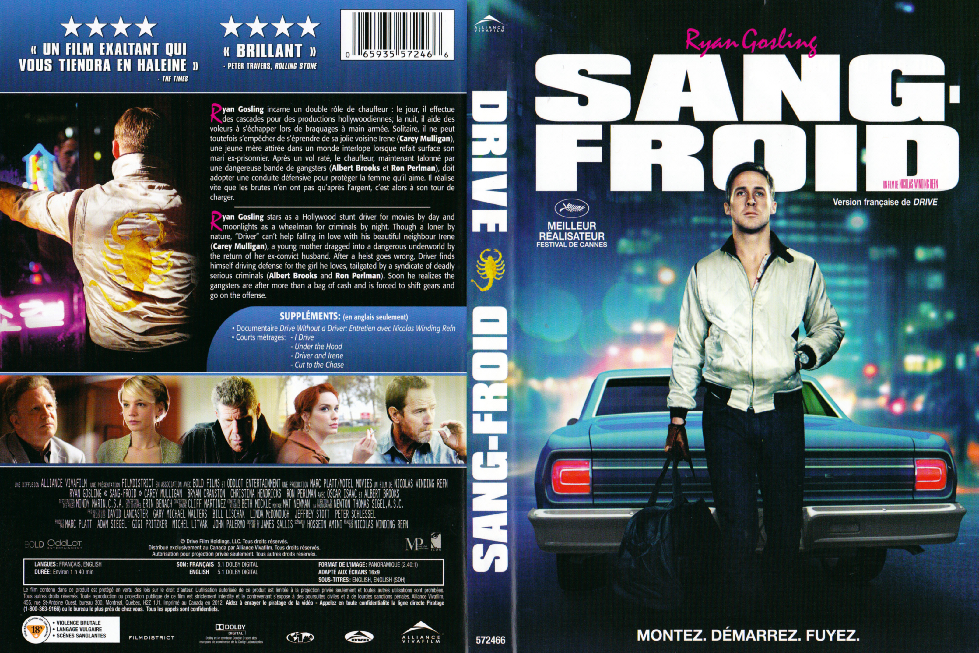 Jaquette DVD Sang Froid - Drive (2011) (Canadienne)