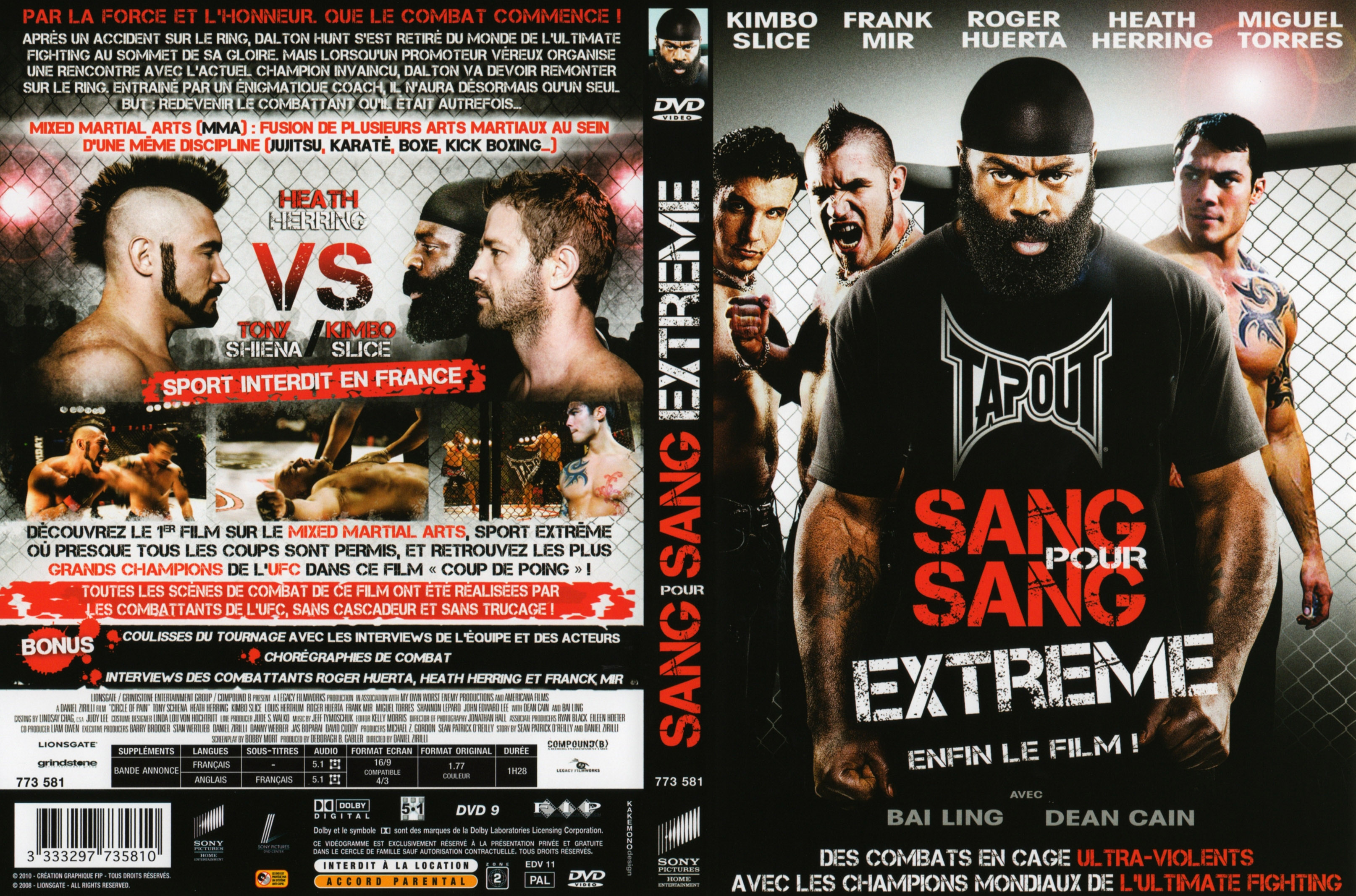 Jaquette DVD Sang pour sang extreme