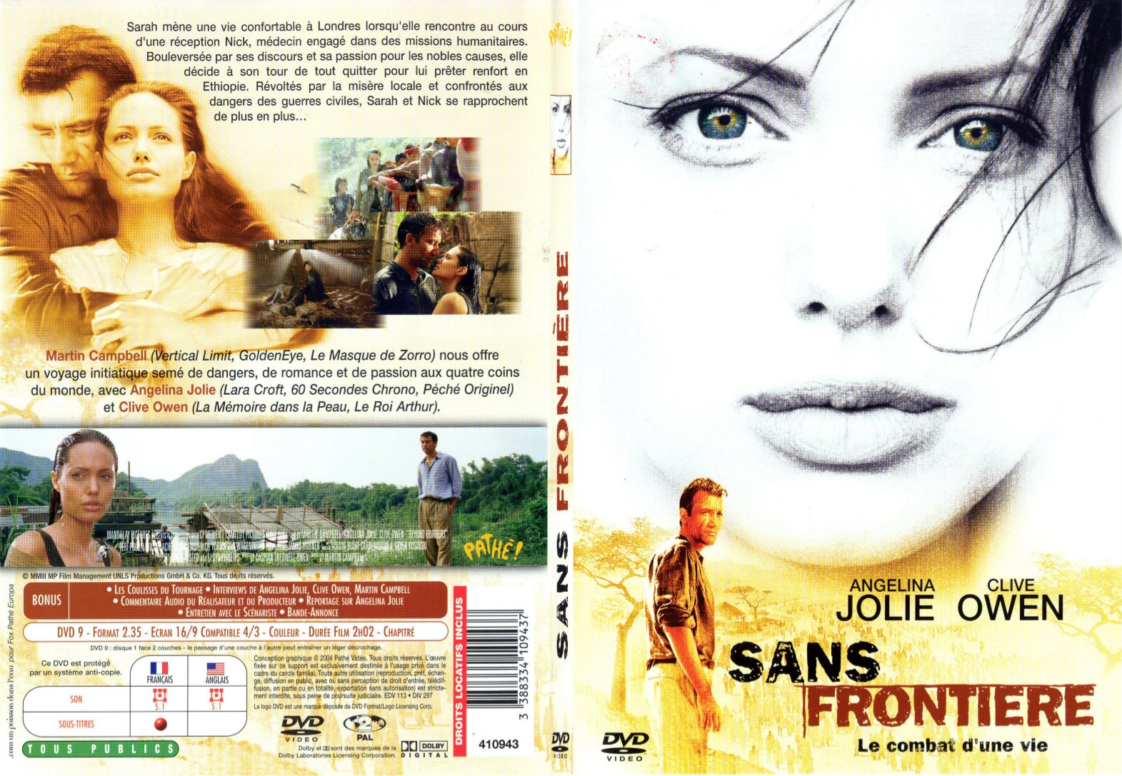 Jaquette DVD Sans frontire - SLIM