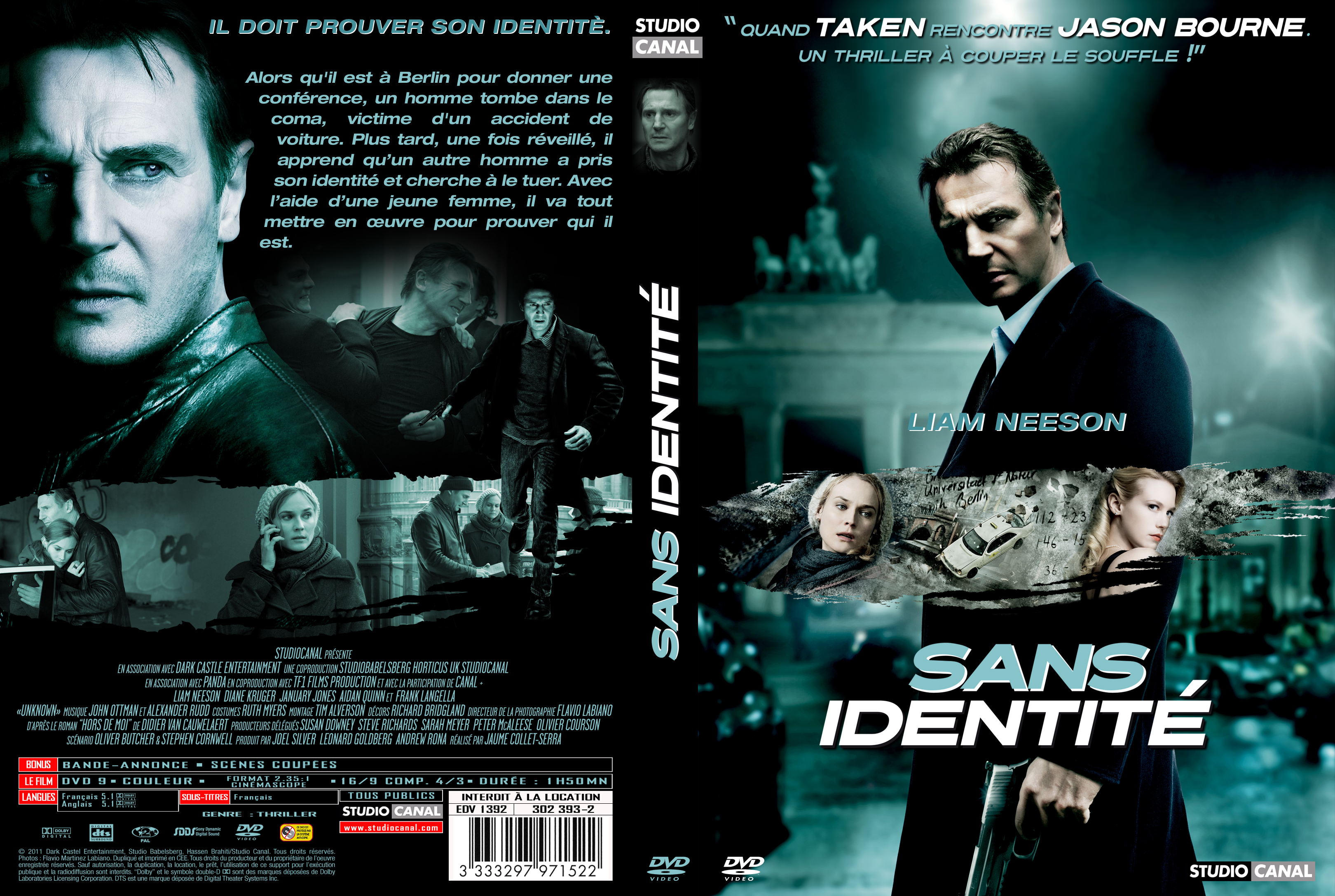Jaquette DVD Sans identit custom